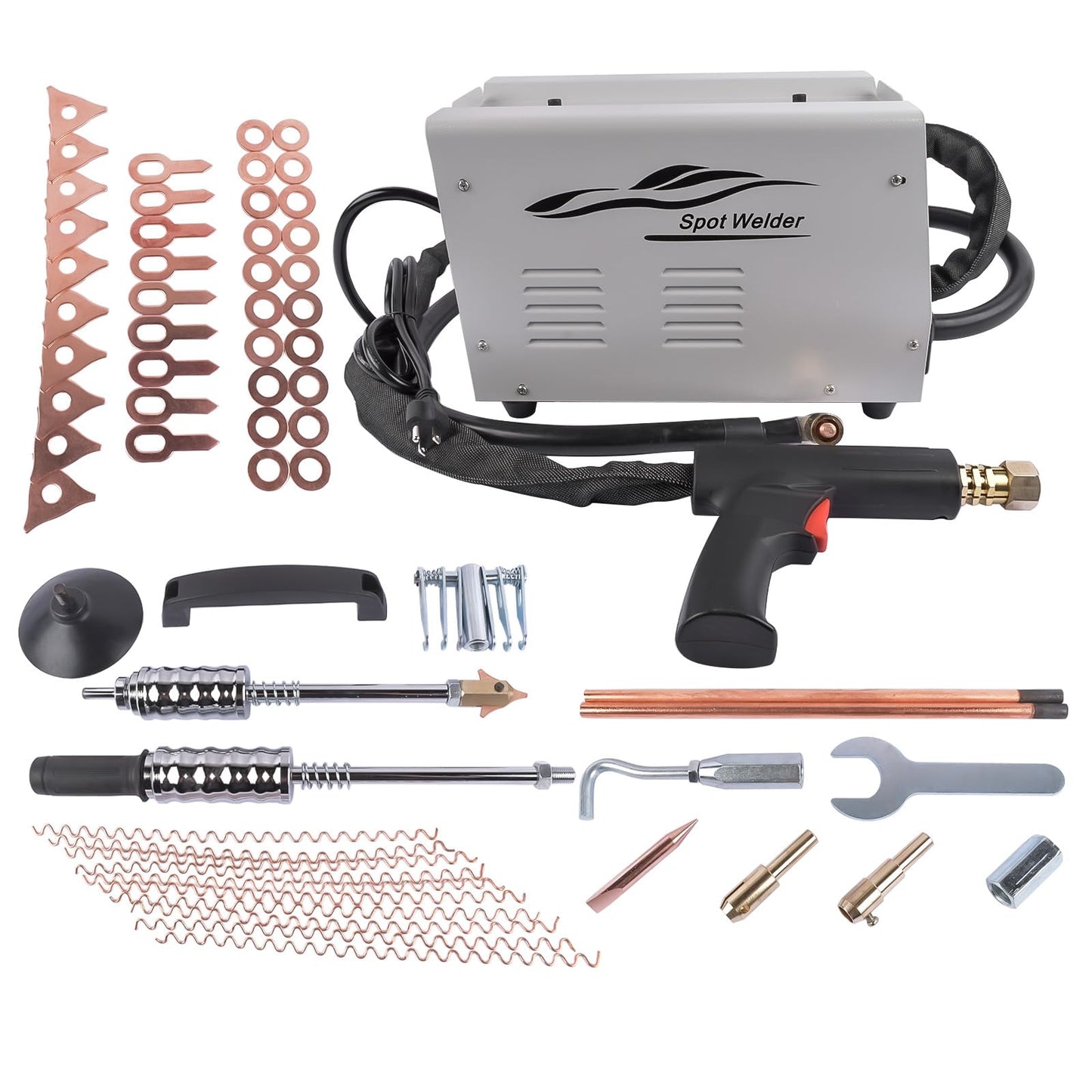 3000W Stud Welder Dent Repair Kit, 110V 3800A Pro Spot Dent Puller Welder, Auto Body Dent Puller Machine with 17 Accessories, 7 Welding Modes, Adjustable Welding Power, Automatic & Manual Welding