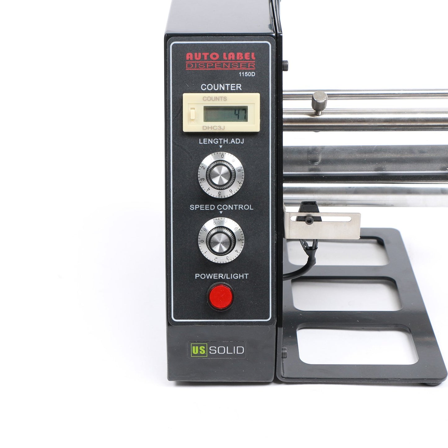 U.S. Solid Automatic Label Dispenser Machine Label Stripper Separating Machine Speed Control 3-10 m/min, Auto Counter 0-999999 with Memory Function, Protect Function Fast Motor
