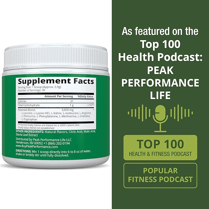 All 9 Essential Amino Acids Powder with 26 Clinical Studies. EAAs 32X Effective vs BCAA / BCAAS Branched Chain Aminos. Pre or Post Workout EAA Supplement for Energy and Muscle Growth. Lemon Lime