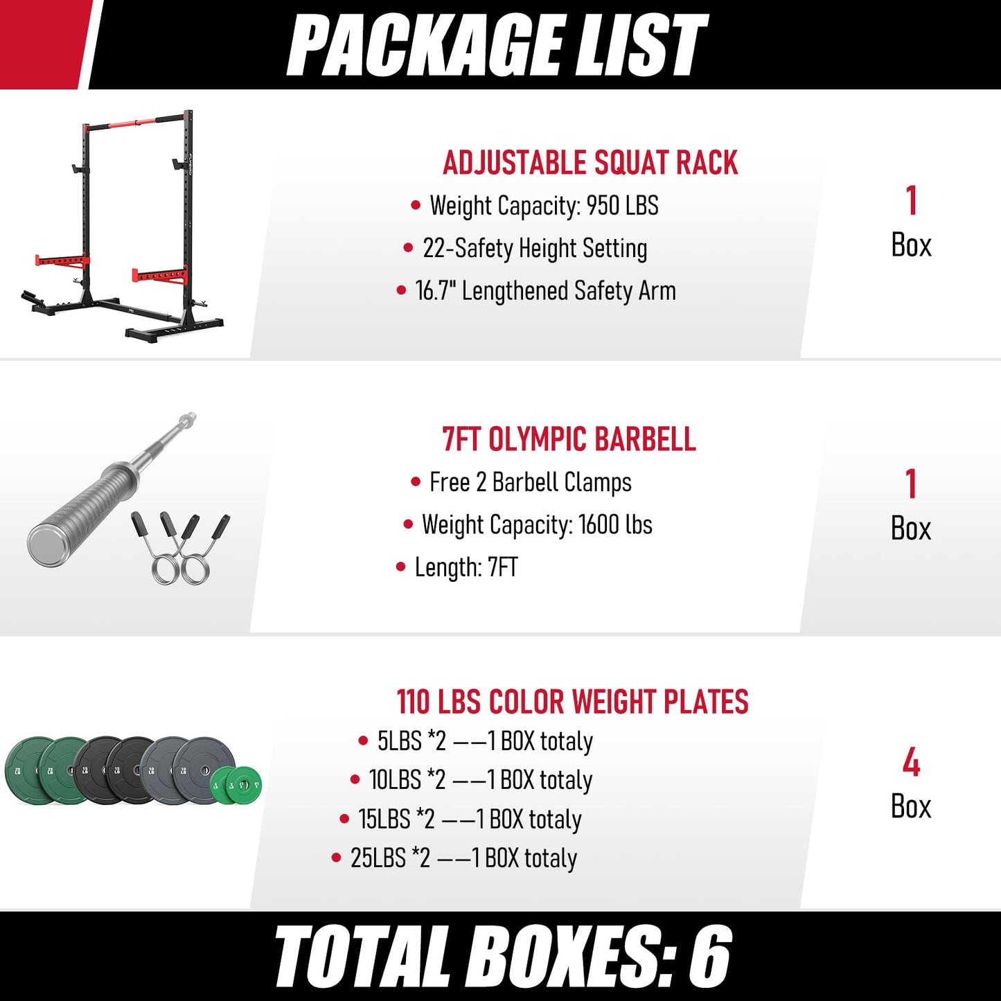 FLYBIRD SR1 Squat Rack with Pull-Up Bar, Adjustable Multi-Functional Power Rack, Inner Width Squat Rack Stand Suitable for 6FT,7FT Barbell for Home Gym Equipment
