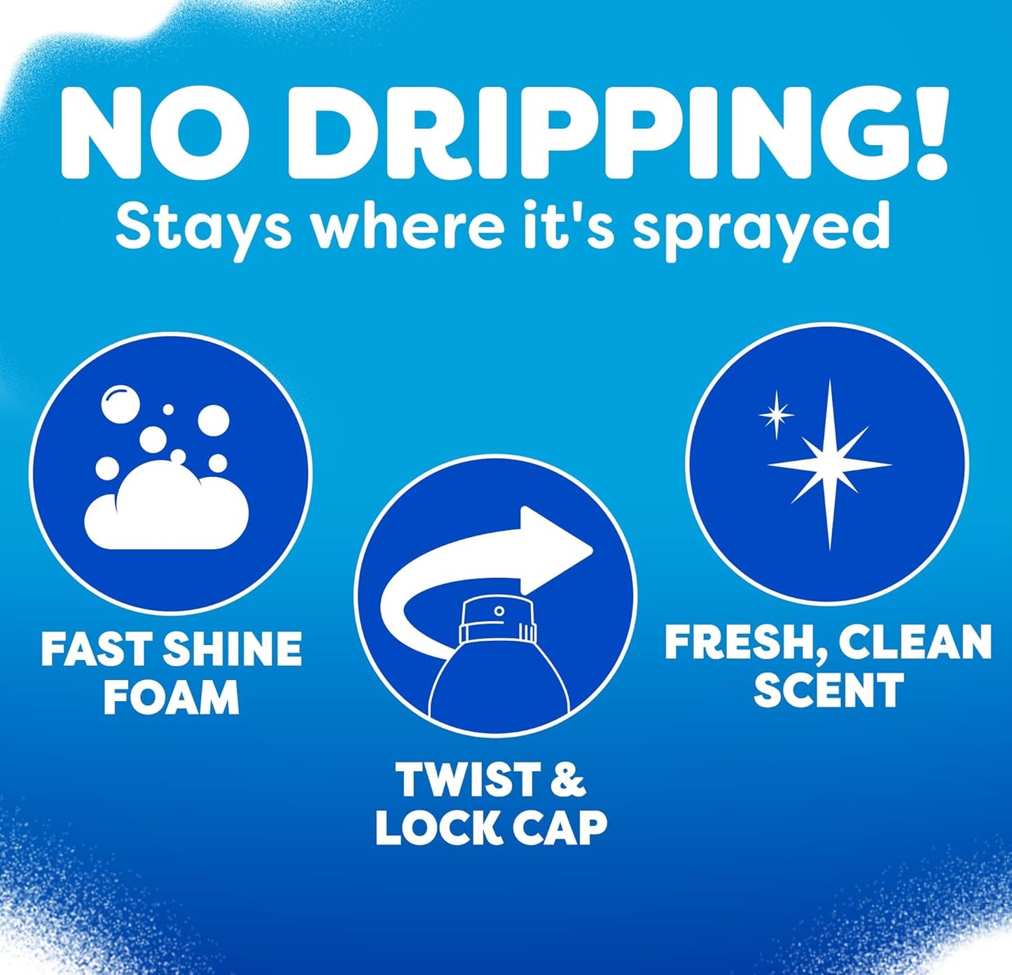 Windex Fast Shine Foam Glass Cleaner - Streak-Free Aerosol Spray for Windows & Mirrors | 19 oz (Pack of 2)