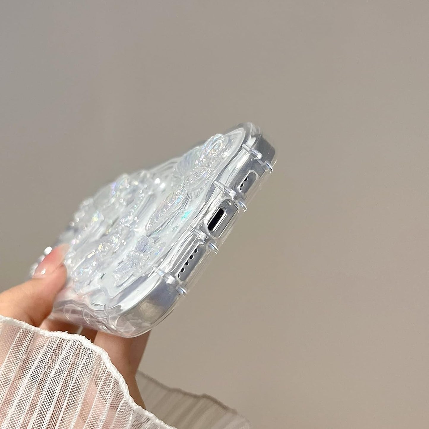 Cutecasee 3D 11, Phone Case for Women/Girls, Butterfly Crystal Bling Glitter Clear Case for iPhone Compatible