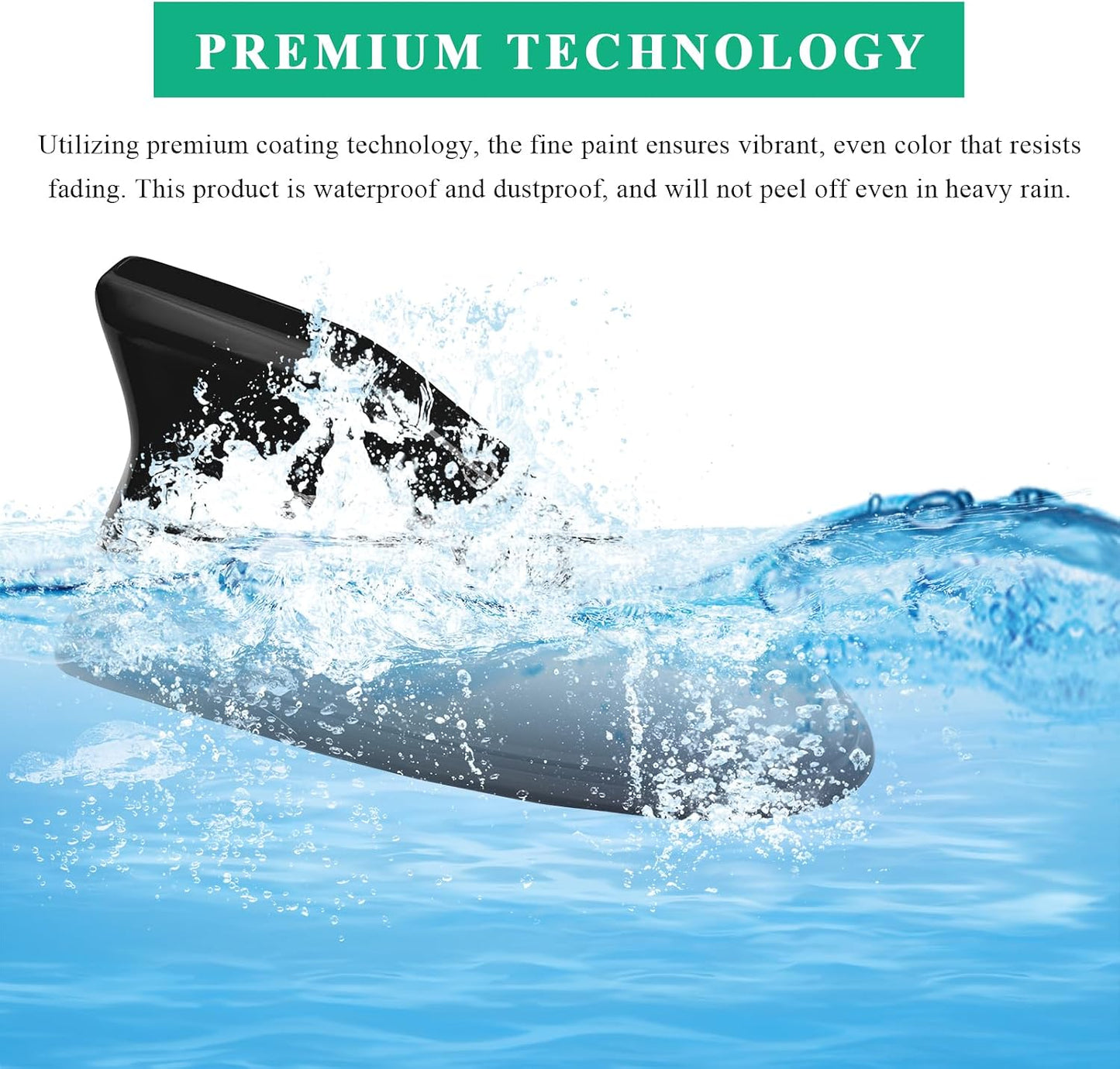 Sbulhia Shark Fin Antenna Cover for Car, Auto AM/FM Radio Signal Base Top Roof Aerial Cover with Adhesive Tape