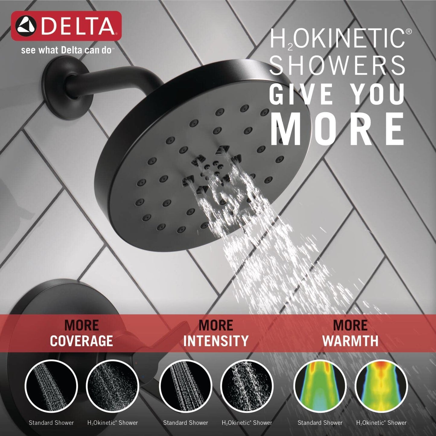 Delta Faucet T17T471-BL Galeon Tub/Shower, Matte Black