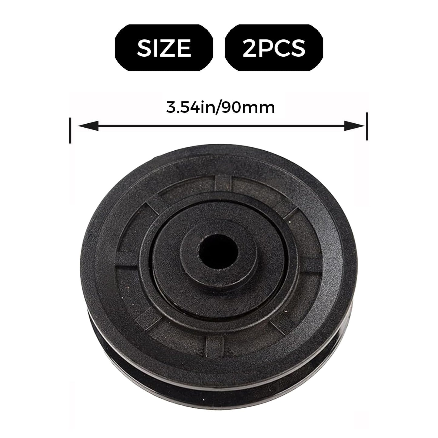 2PCS Pulley Wheel for Gym Equipment，Universal Nylon Bearing Pulley Wheel Replace，Pulley System Gym Workout，Pulley System Gym Workout，Wearproof Abration Bearing Pulley，Gym Equipment Part Cable Machine
