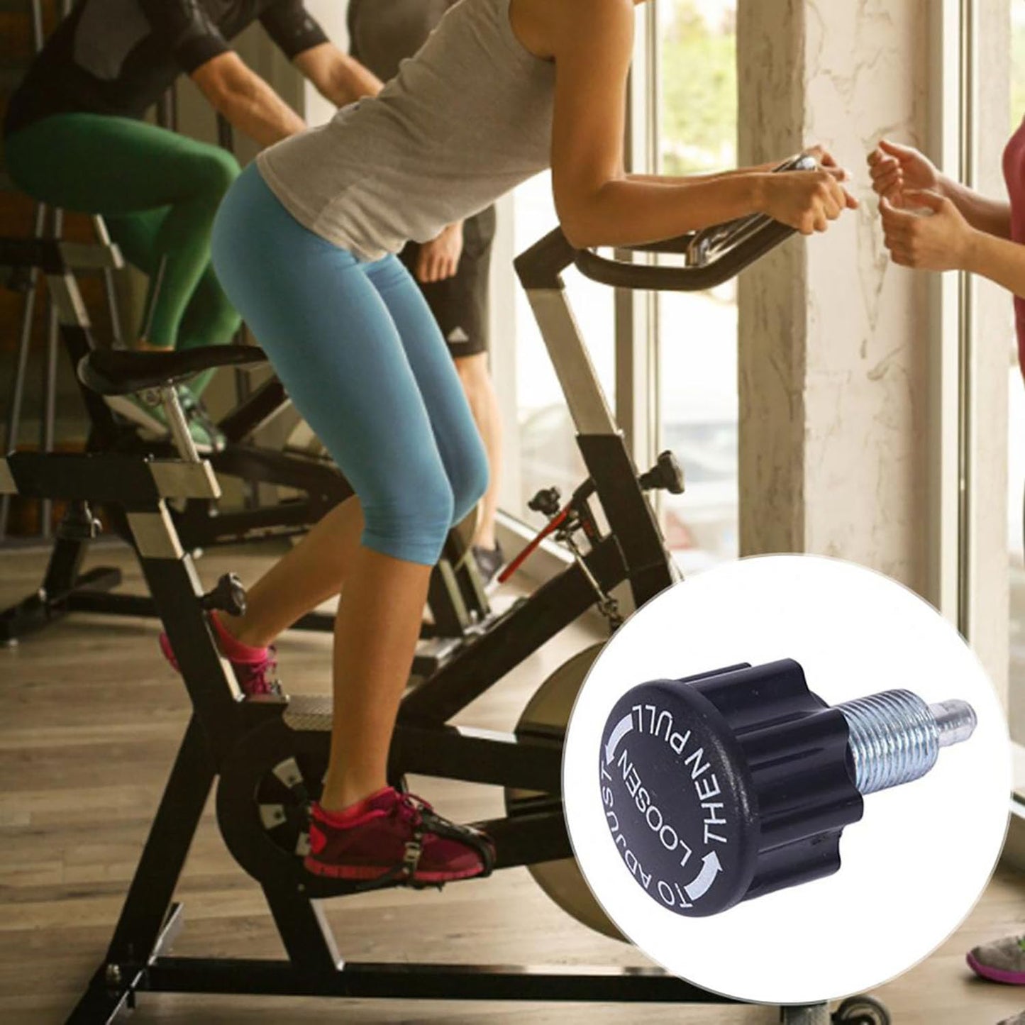 Lovelysp M16 Pop Pull Pin Knob Indoor Exercise Bike Locking Pin Spring Knob Plastic and Metal 1PCS