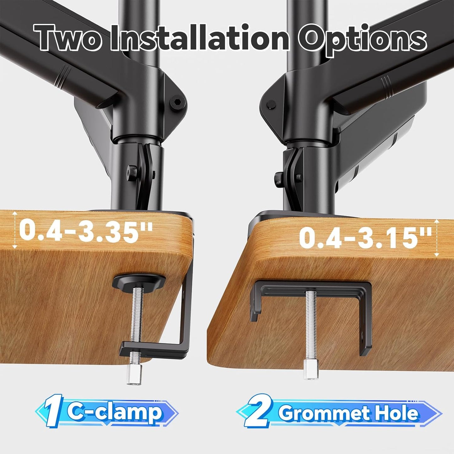 Simple Trending 17-27 inch 2 20 lbs, Dual Monitor Stand for Computer Screens, Computer Stand, Adjustable Stand