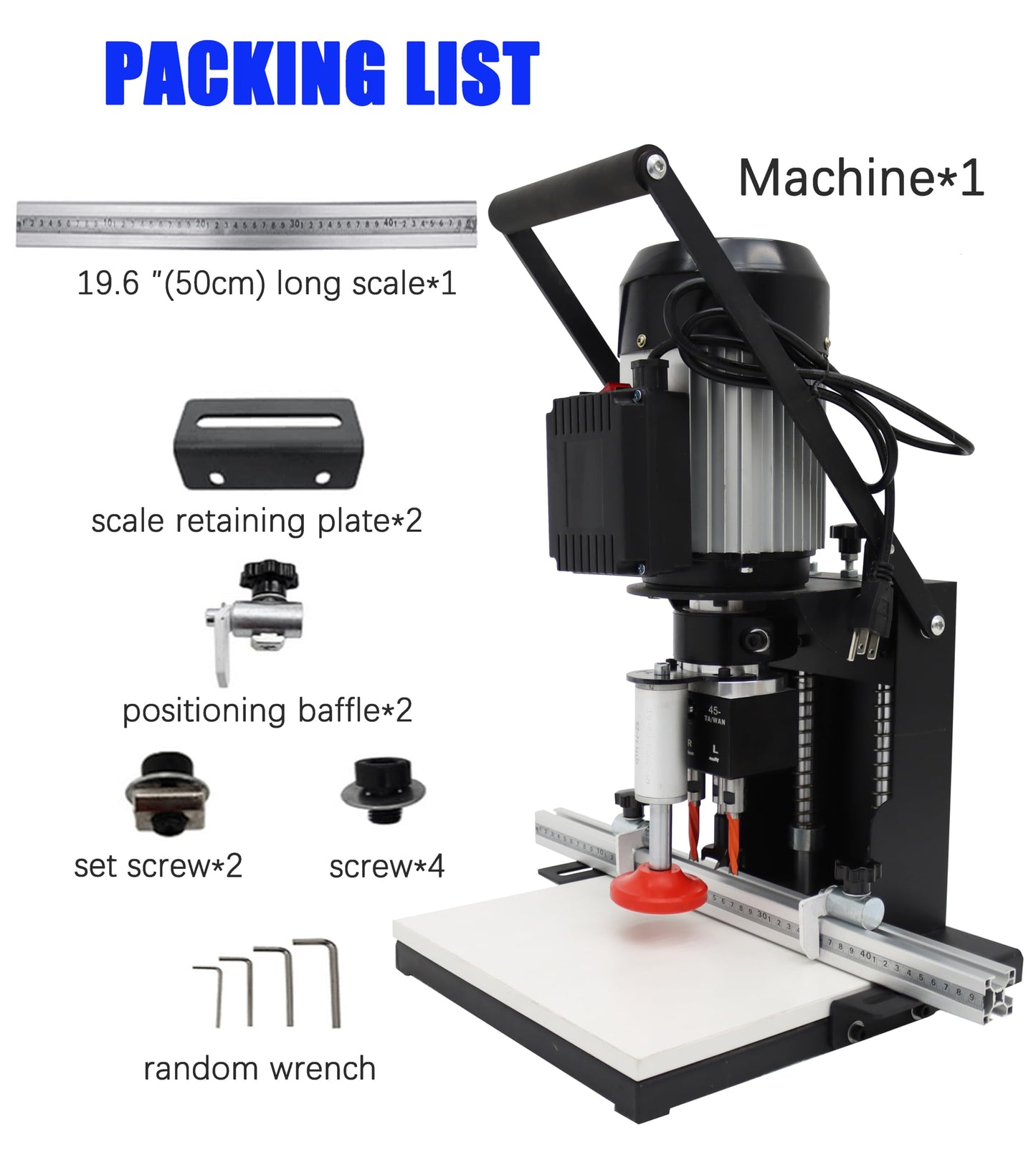 TECHTONGDA Electric Hinge Drilling Machine Portable Puncher Hand-Held Drilling Equipment Woodworking Hole Drilling, Depth 0-40mm 45-9.5