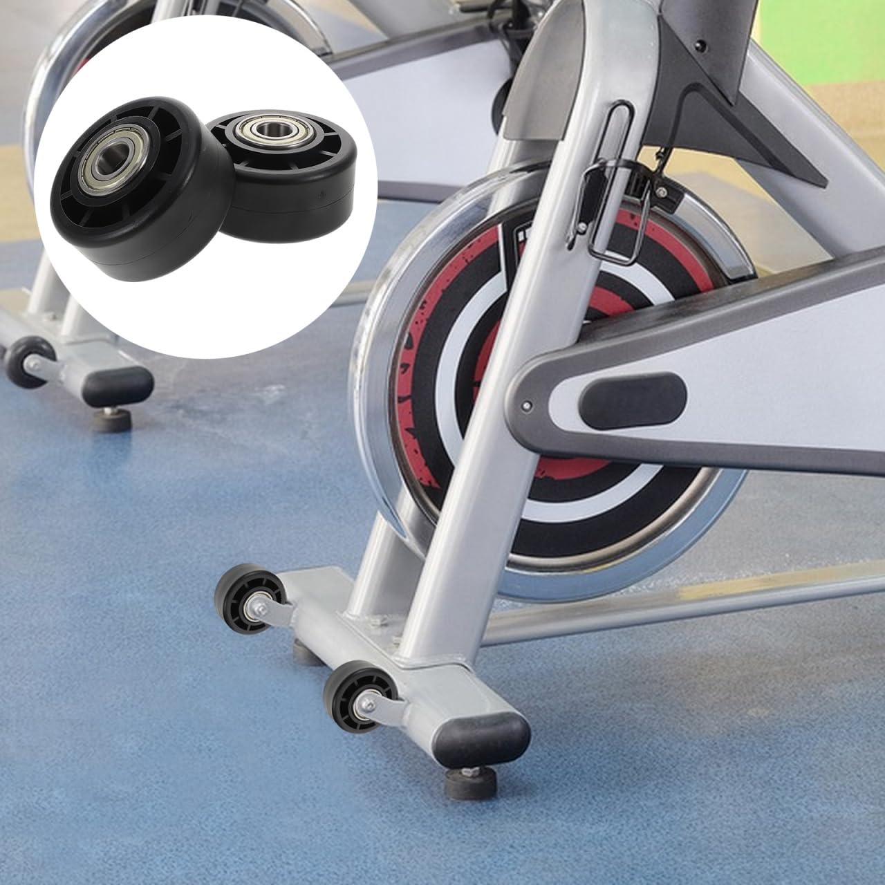 OHPHCALL Fitness Equipment Universal Wheel Replacement 2-Pack with Durable Pp Caster Bearings for Treadmill Gym Roller and Exercise Bike Accessories 2.76 Inch
