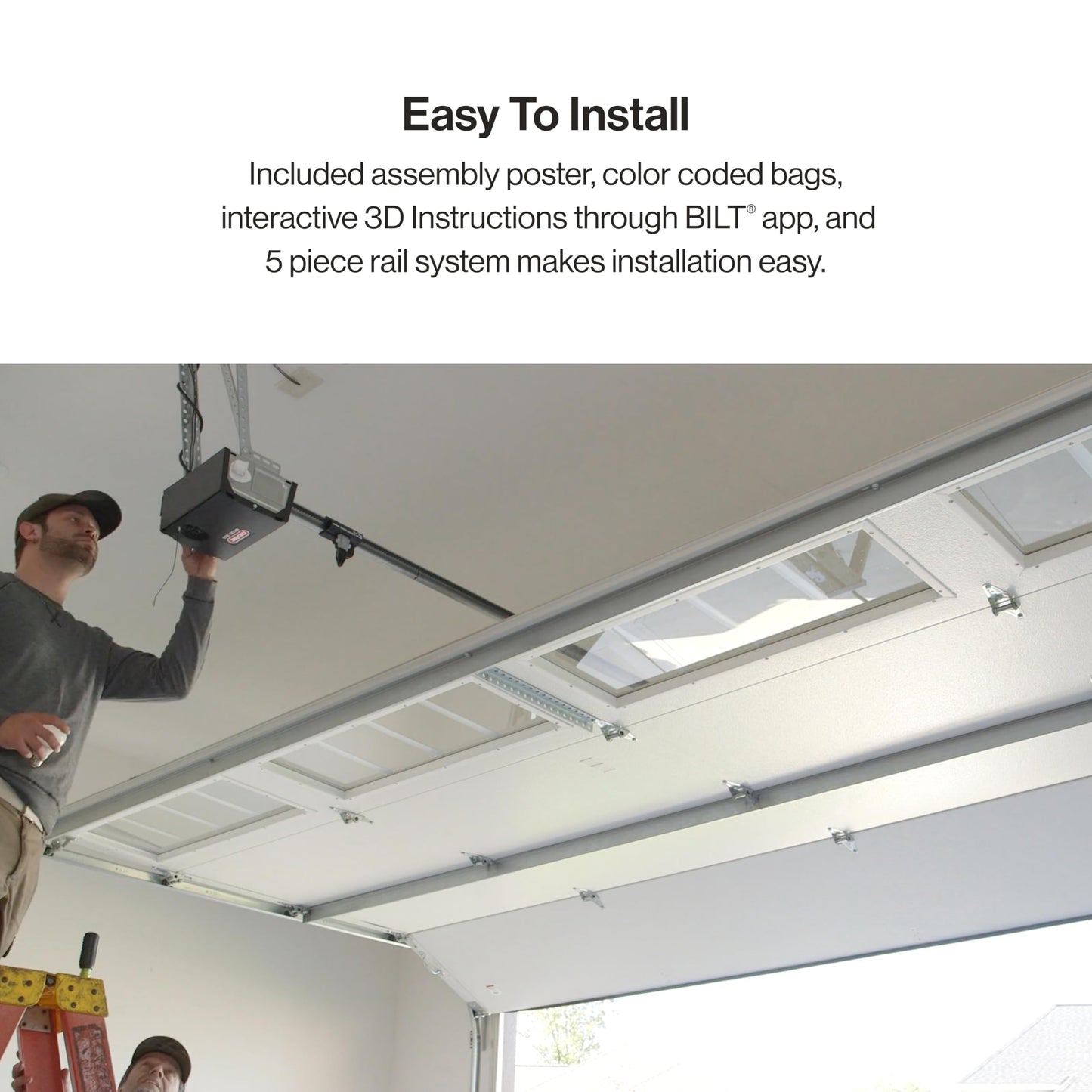 Genie Smart Garage Door Opener with WiFi - Chain Drive with LED Lighting - Works with Alexa, Google Assistant, SmartThings - Includes Remote, Sensors - Model Chain Glide Connect - Black