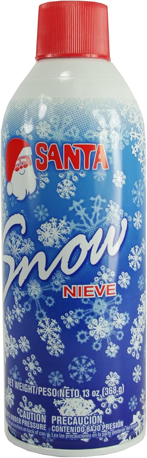 Santa Christmas Tree Snow Spray - 13 Ounces for Wreaths, Glass & Mirrors