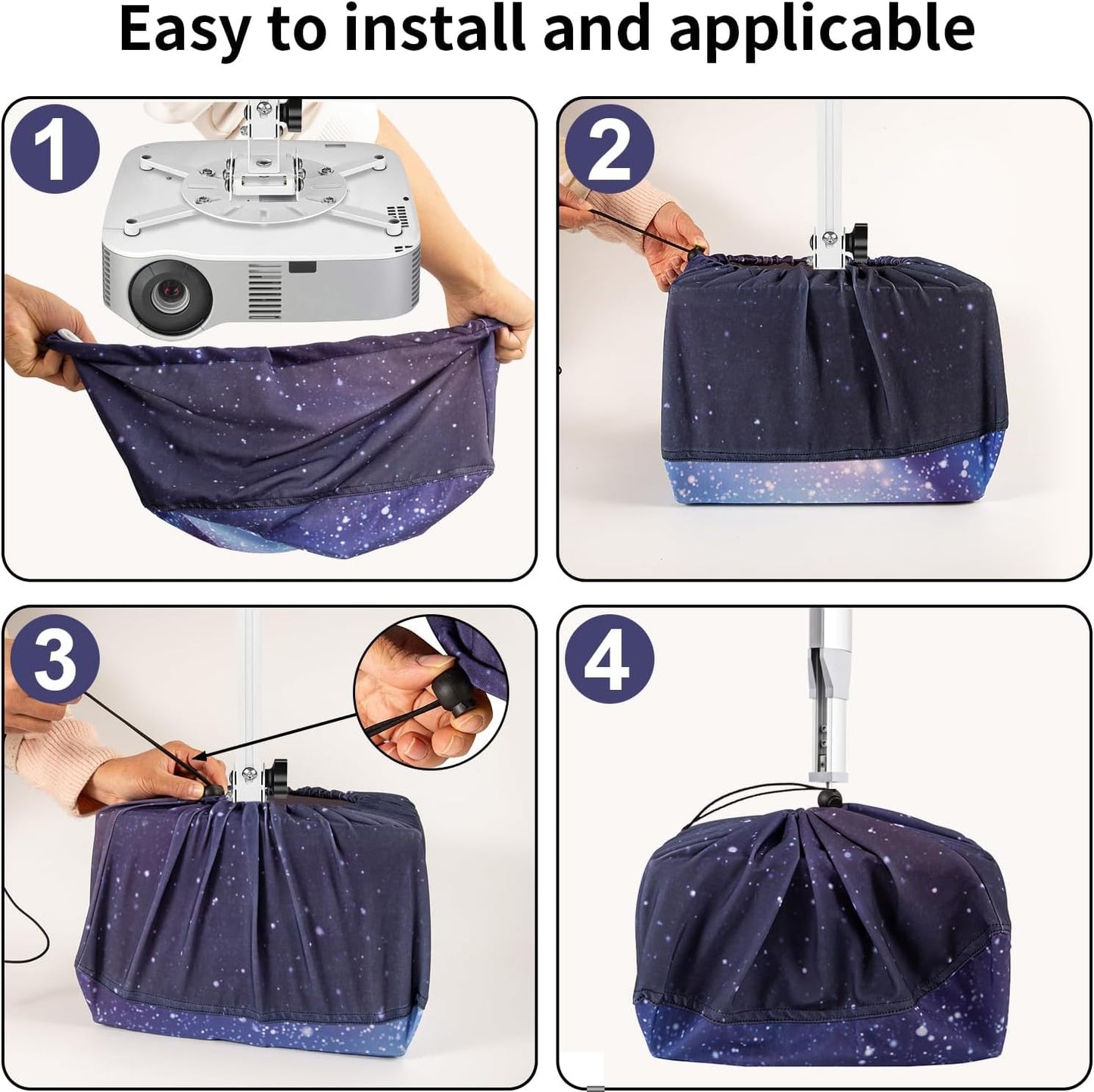 SEJGGKQ Drawstring(13.7" 13.7" 8.6") Projector Dust Cover,Projector Cover Outdoor Case