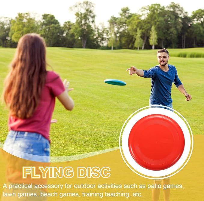 PATIKIL Flying Disc Colorful Plastic Flying Disk Flyer for Outdoor Sports Training Playing Lawn Game
