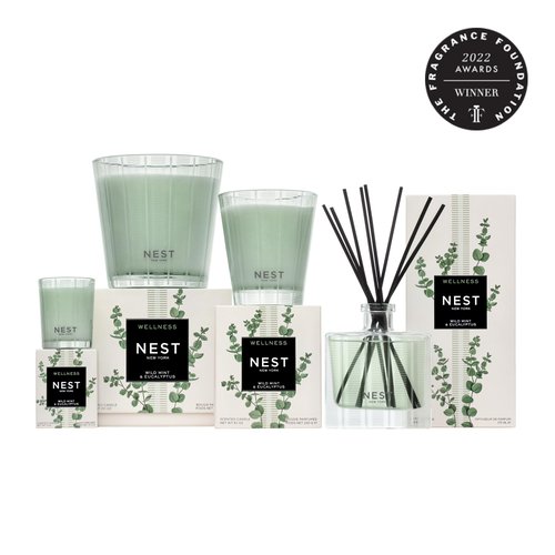 NEST New York Reed Diffuser Liquid Refill, Wild Mint & Eucalyptus - 5.9 fl oz - Fragrance for Up to 90 Days - Flame Free