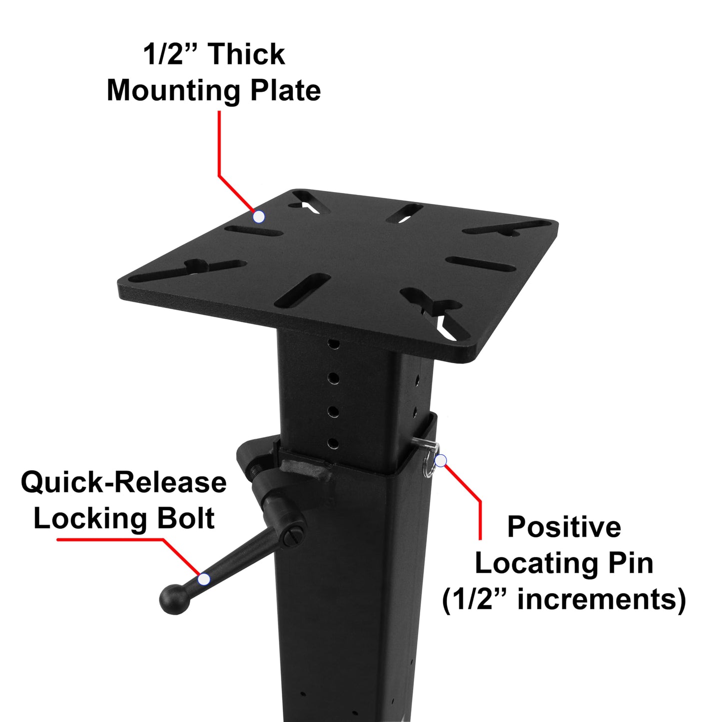 Trick-Tools Versa-Mount Adjustable Height Vise and Grinder Floor Pedestal, Made in the USA
