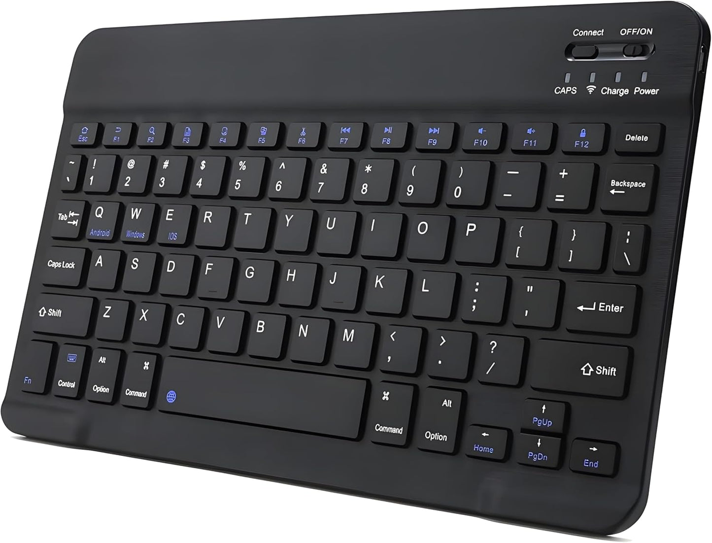 KUNSI Bluetooth Keyboard for iPad, Rechargeable Slim Portable Wireless Keyboard for iPad Tablets, Compatible for All