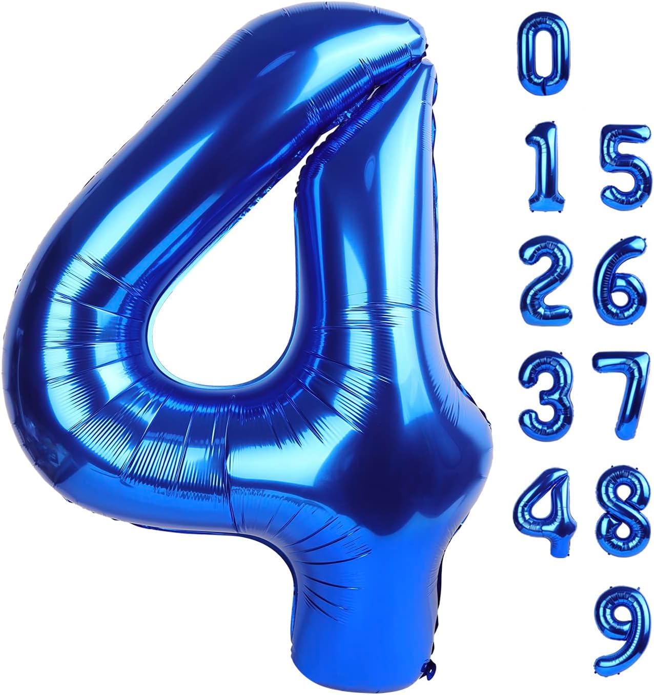 Numbers Balloons 40 Inch - Navy Blue Number 4 Balloons for 4th Birthday Celebration