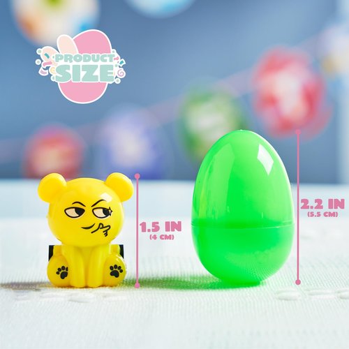 JOYIN 48Pcs Easter Eggs with Toys Inside, Prefilled Easter Eggs with Popular Assorted Toys for Kids Boys Girls, Basket Stuffers Filler, Party Favors, Classroom Exchange