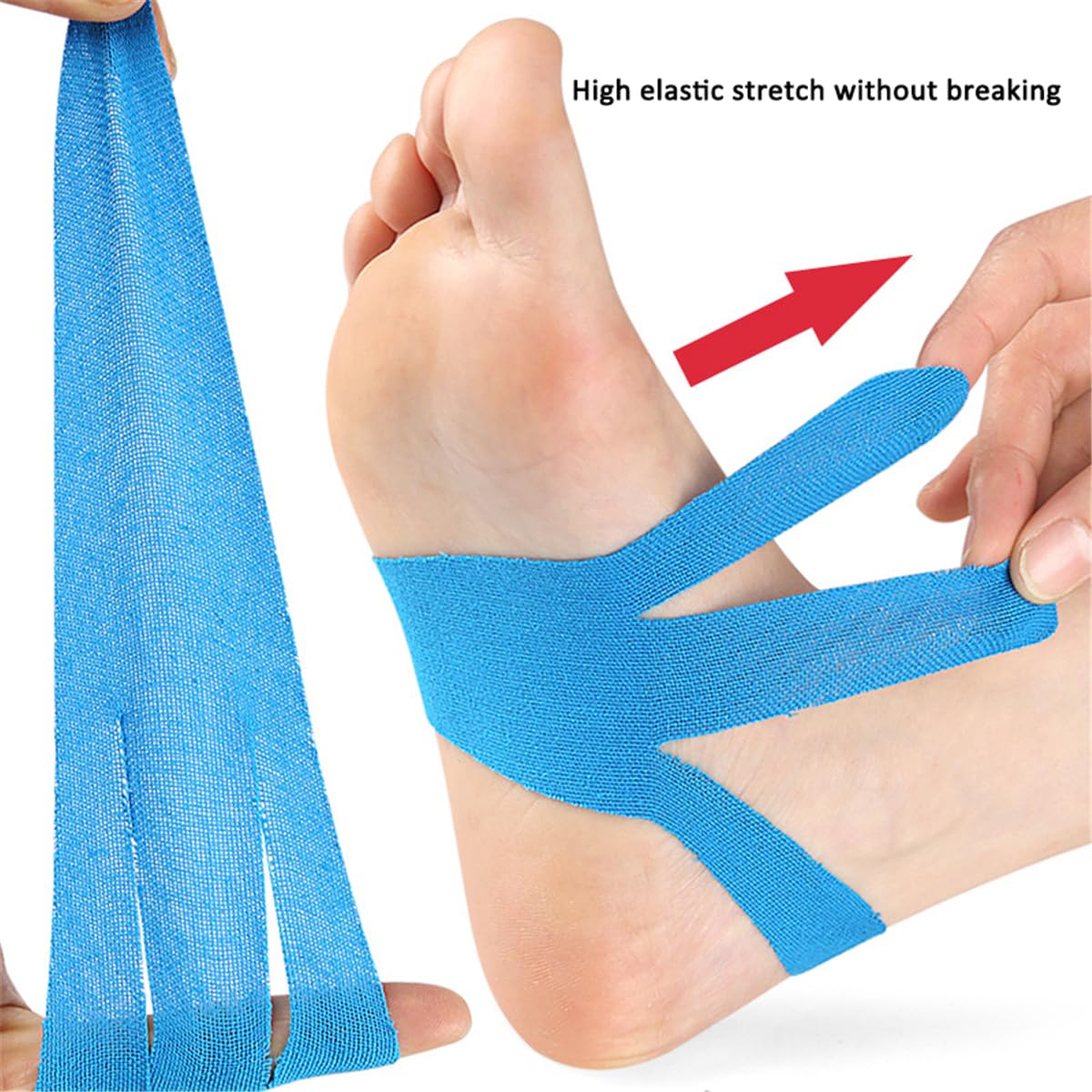 Precut Kinesiology Tape, Waterproof Breathable Foot Plantar Fasciitis Pain Relief Athletic Tapes, Hypoallergenic Elastic Sports Joints Muscle Tape for Feet Arch Heel Ankle Carpal Tunnel (20 PCS)