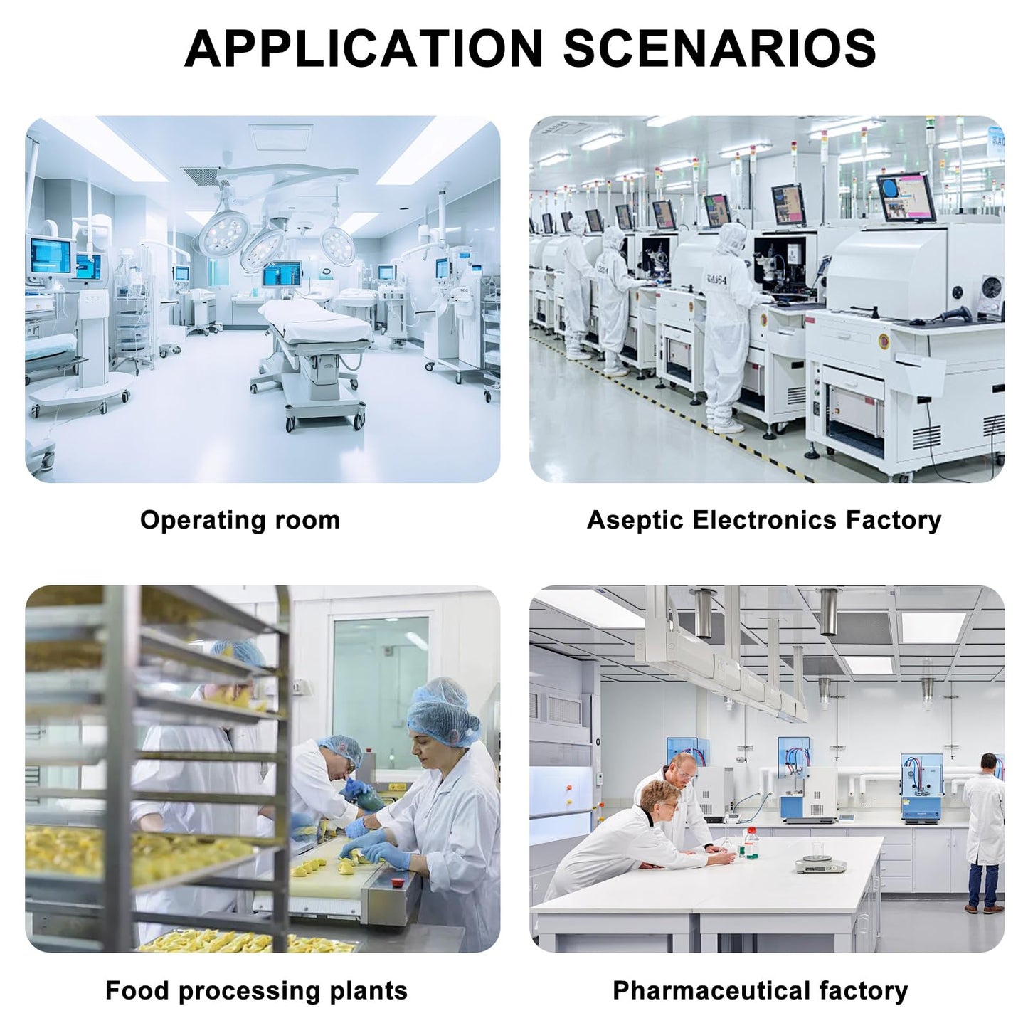 Fan Filter Unit Laminar-Flow-Hood Yzzwer - FFU HEPA Filters for Class 100/ISO 5 Cleanliness Clean Room Mycology and Mushroom Room Work 110V （Include HEPA Filter）