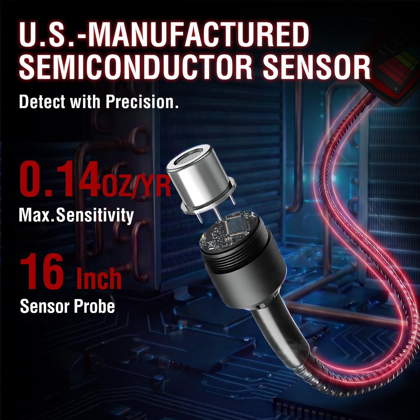 Aprvtio Refrigerant Leak Detector, ALD-200+ HVAC Freon Sniffer A1 A2L A3 & Low-GWP Compatible, Smart Semiconductor Sensor with 0.14 oz/yr Sensitivity, 2026 Updated, Professional AC Sniffer