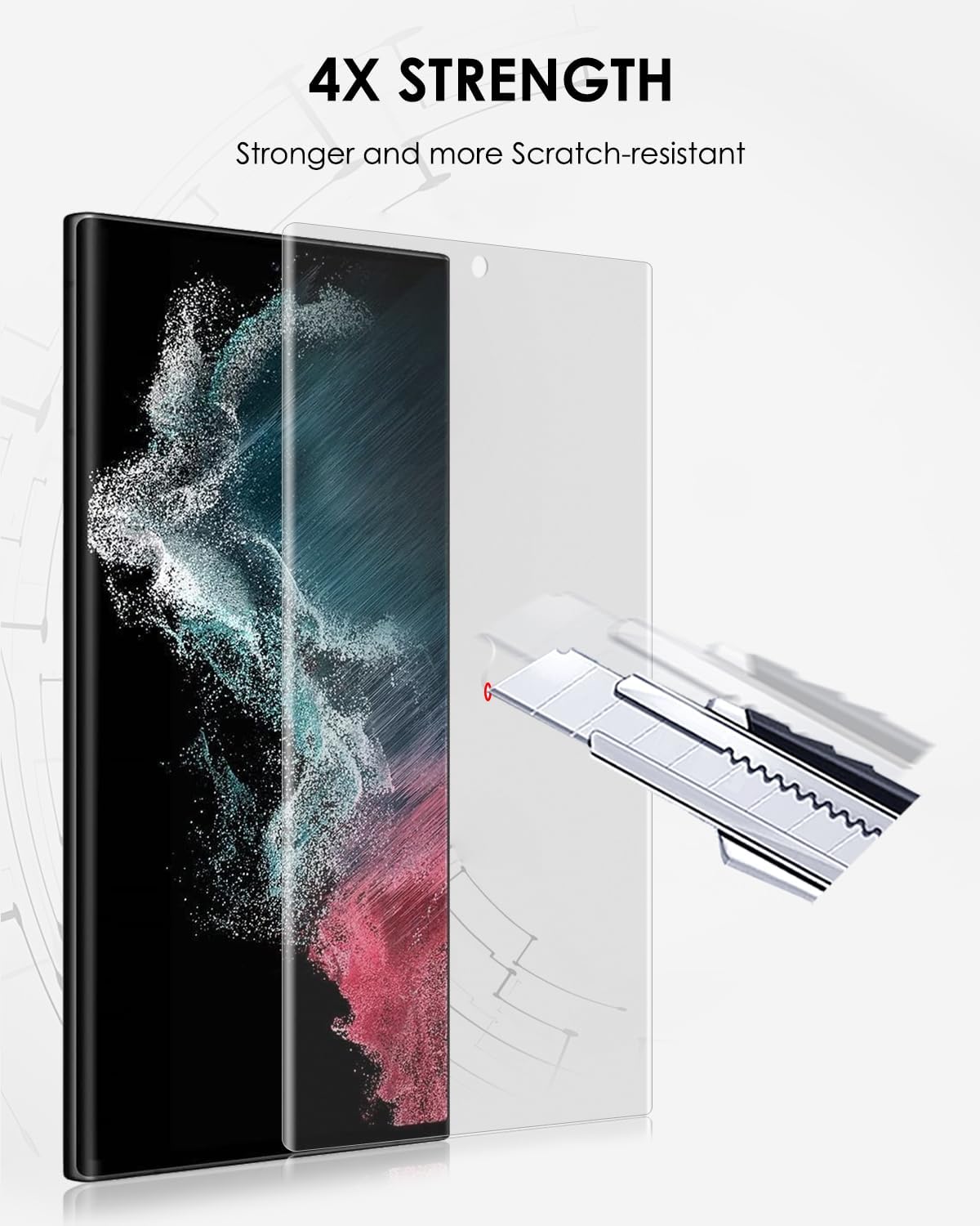 Akcoo S22 3 Pack, Set, 9H Matte Screen Protector for Samsung Galaxy Ultra - Tempered Glass UV Anti Glare