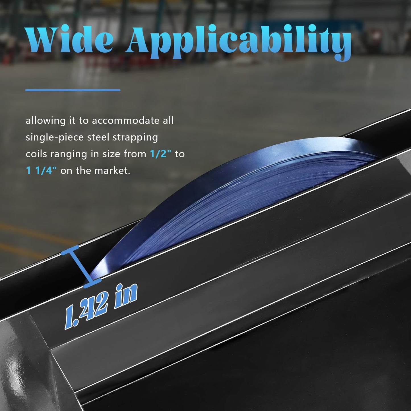 NVOYAJUAN Bluing Steel Strapping Coil 3/4" x .020" x 2150' Metal Banding Strap Break Strength 1800 lbs Heavy Duty Pallet Strapping Roll(2 Roll Single Ply)