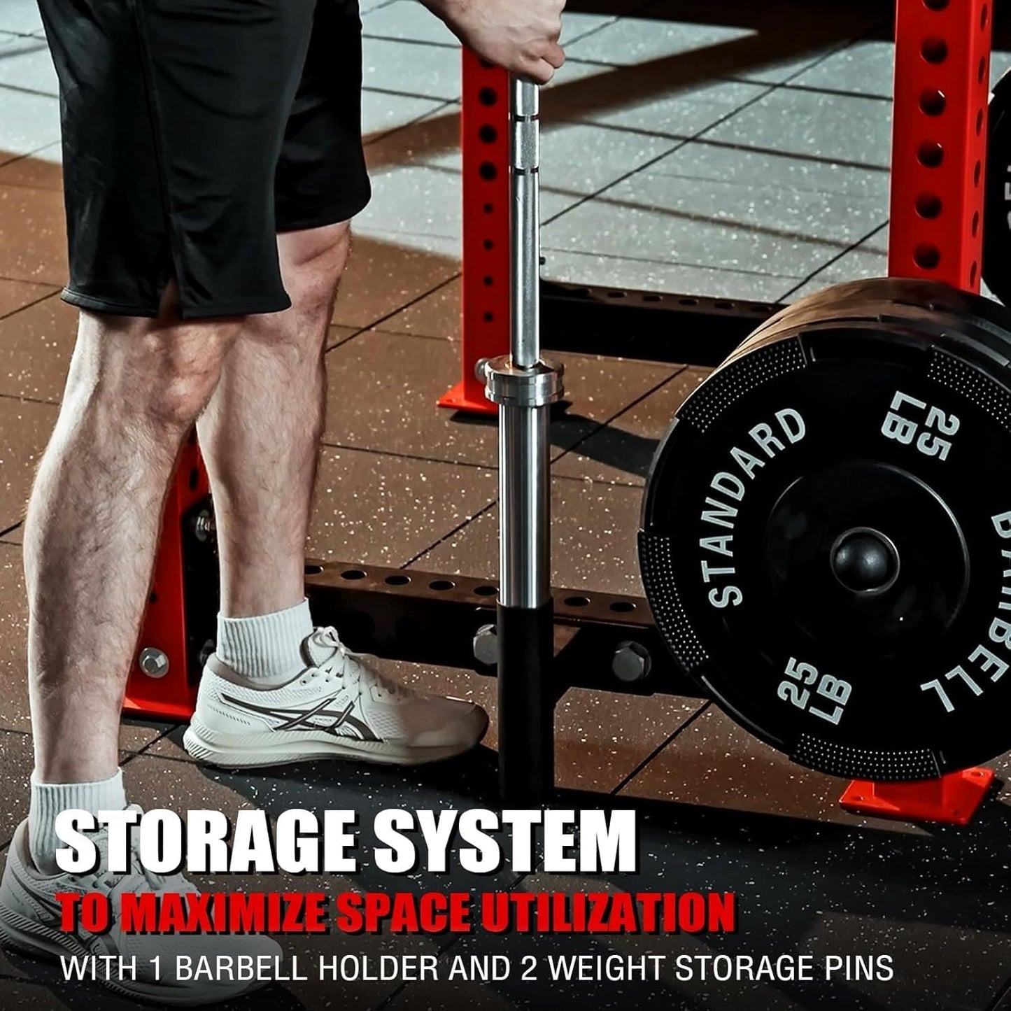 Mikolo 3"x3" Power Cage, Multi-Function Power Rack with LAT Pull Down Pulley System, Commercial Squat Rack for Home Gym with Dip Bar, LAT Pull Down Pulley System