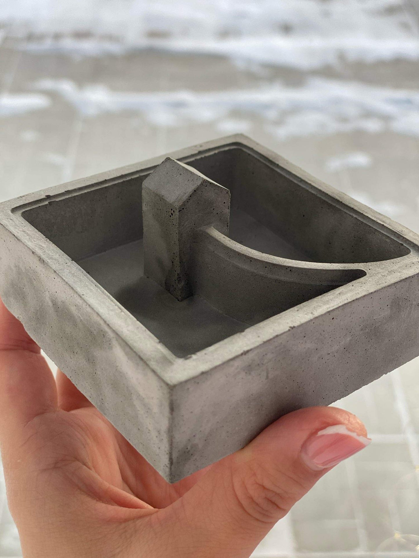 Silicone Molds for Concrete Flower Pots,Square Geometric Silicone Planter Molds Succulent Plant Flowerpot Molds Cement Clay Molds DIY Handcraft Decoration Tool