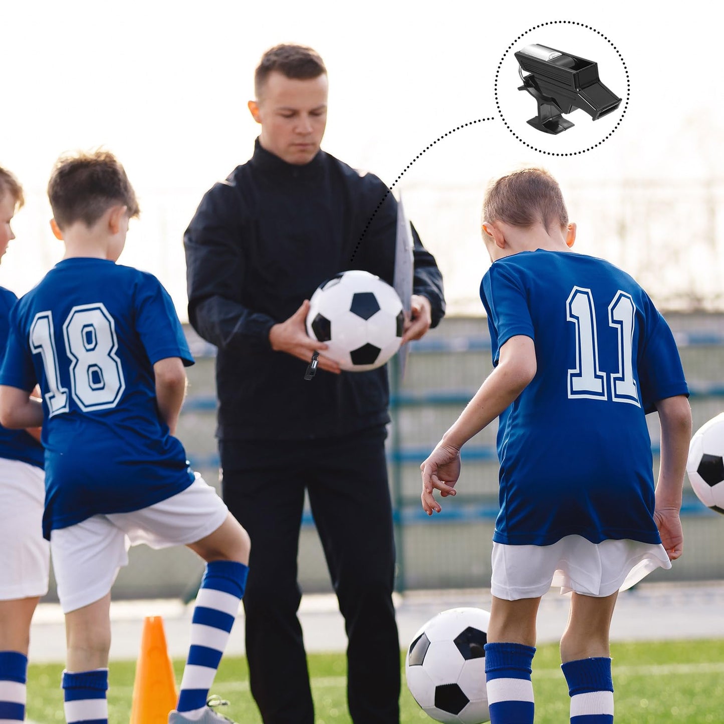 Relaxweex 2 Sets Finger Grip Referee Whistle Soccer Coach Whistles with Fingers Flip Grip Football Hockey Hand Whistle Metallic Loud Sports Whistle with Rubber Sleeve for Coaches Polices