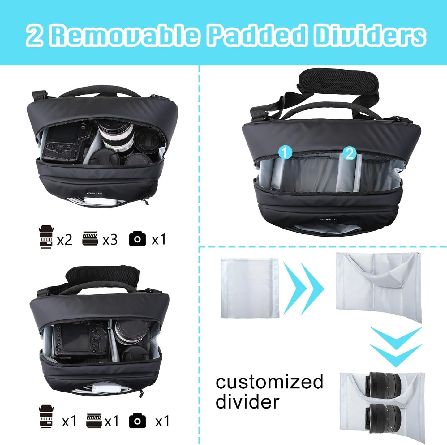 MOSISO Camera Sling Bag, Crossbody Camera Bag for Photographers, Waterproof Camera Shoulder Bags