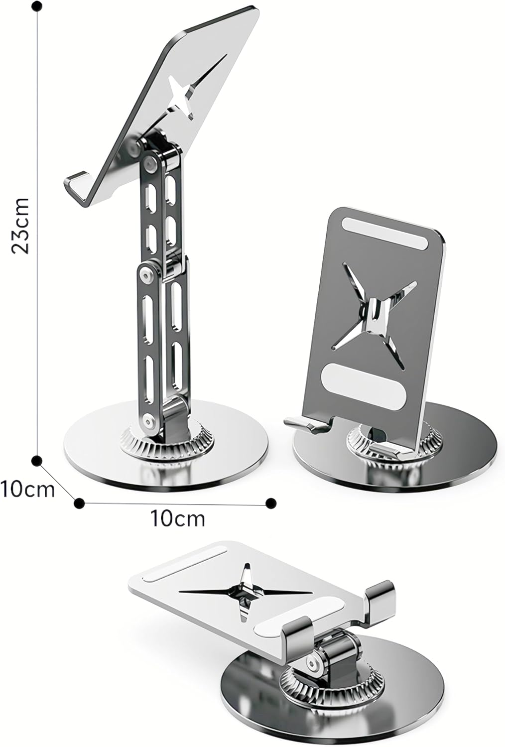 Briteroh 360 25KG 17/16/15/14, All-Metal Cell Phone Stand Rotatable & Height Adjustable - Super Load-Bearing, Foldable