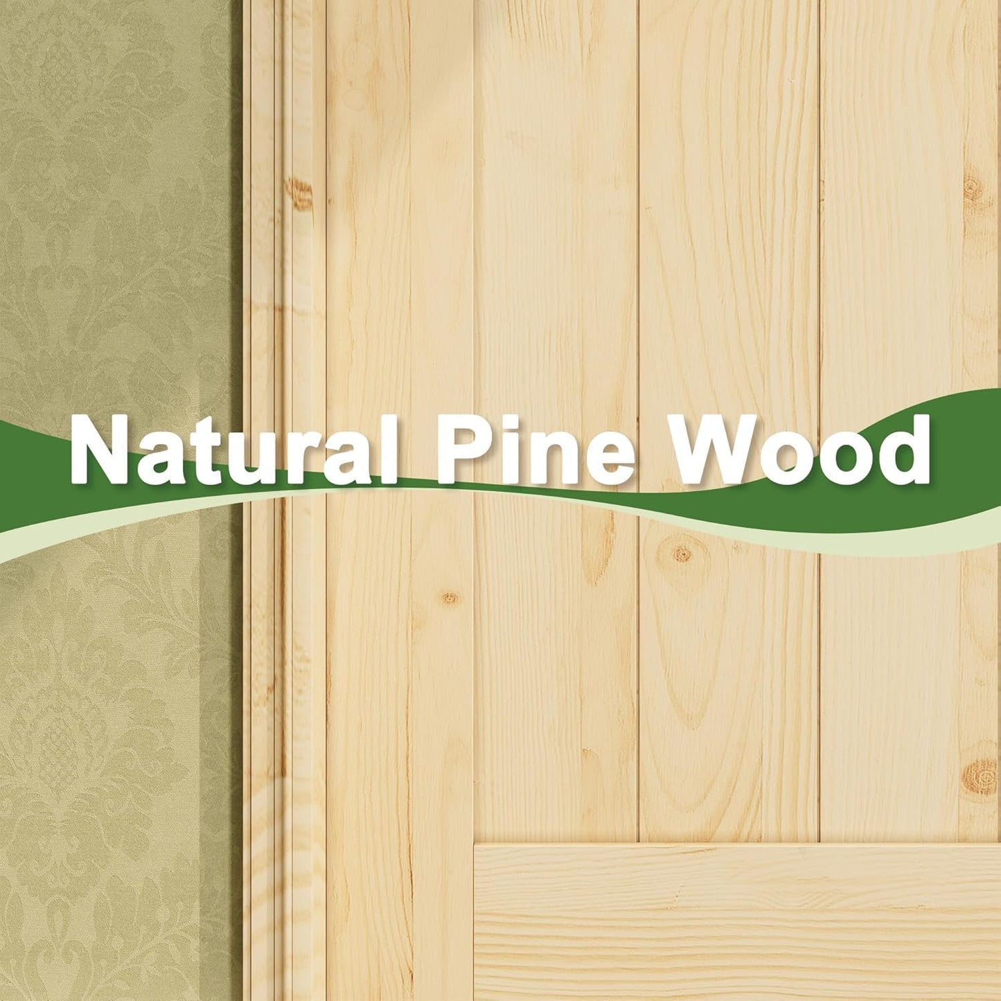 CRUTOP 24''x80'' Arch Top Pine Wood Door Slab Shaker, Solid Core Panel for Prehung Doors, Barn Doors; for Pantry, Bedroom, Closet, Laundry Room, Bedroom, Reday to Stain