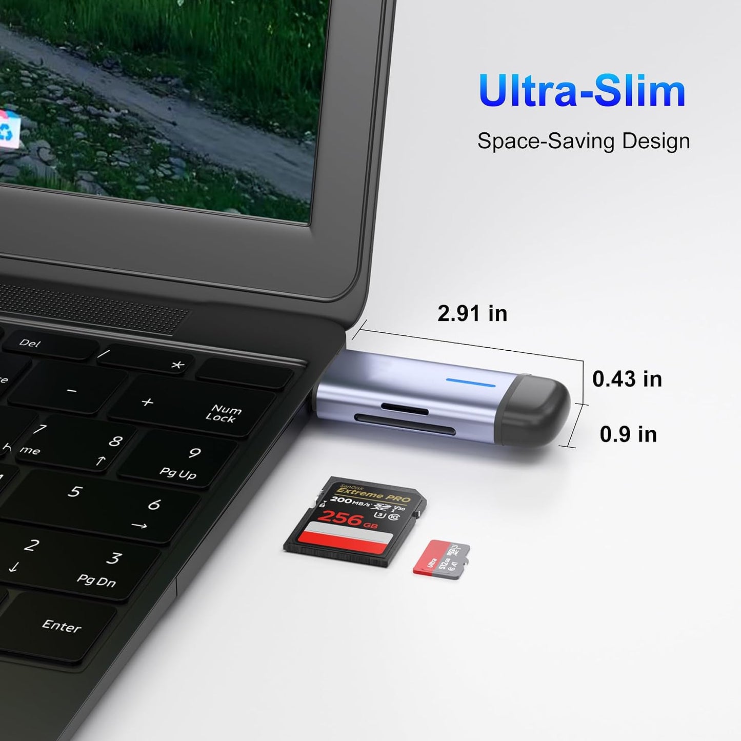 AUKOKIOULA 3.0 5Gbps 2-in-1 16/15, USB SD Card Reader, Type-C & USB-A Dual Slot Memory Card Reader, Simultaneous