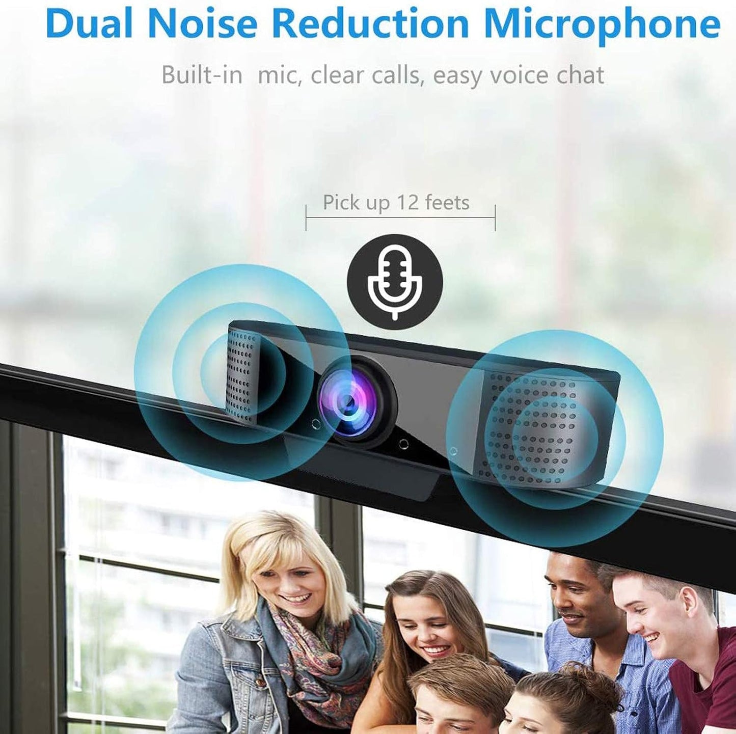 Lovskoo 1080p 30fps Focus,120 Streaming Camera Hd Webcam with Microphone,Fast Auto Wide Angle, USB Pc Camera Webcam