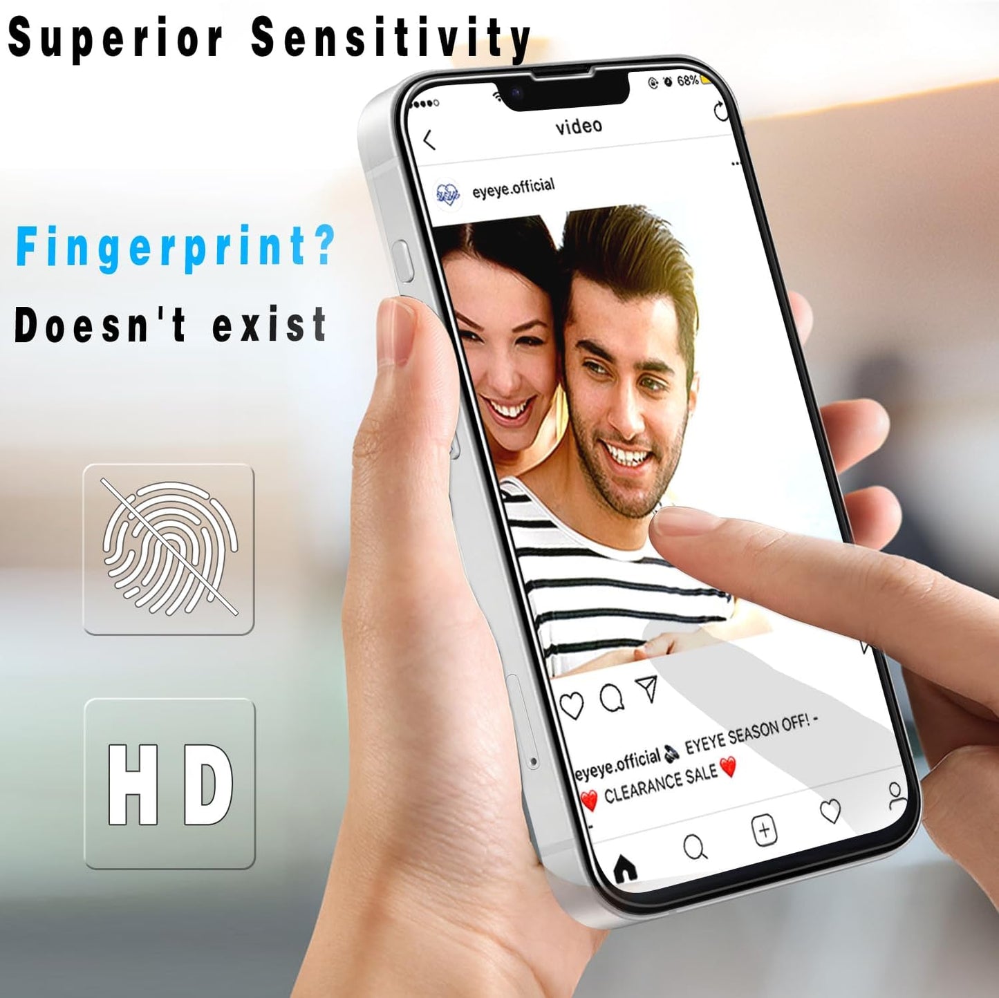 [3 Pack 17e/16e Slanku Screen Protector for iPhone Tempered Glass, NO Bubbles, Anti Scratch, Case Friendly, Easy