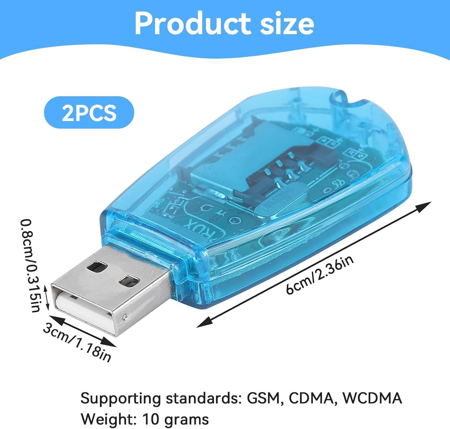 Beufee 2Pcs SIM Card Adapter, Clone Cards Card Reader Writer Copy Clone Writer SIM Card Reader with CD