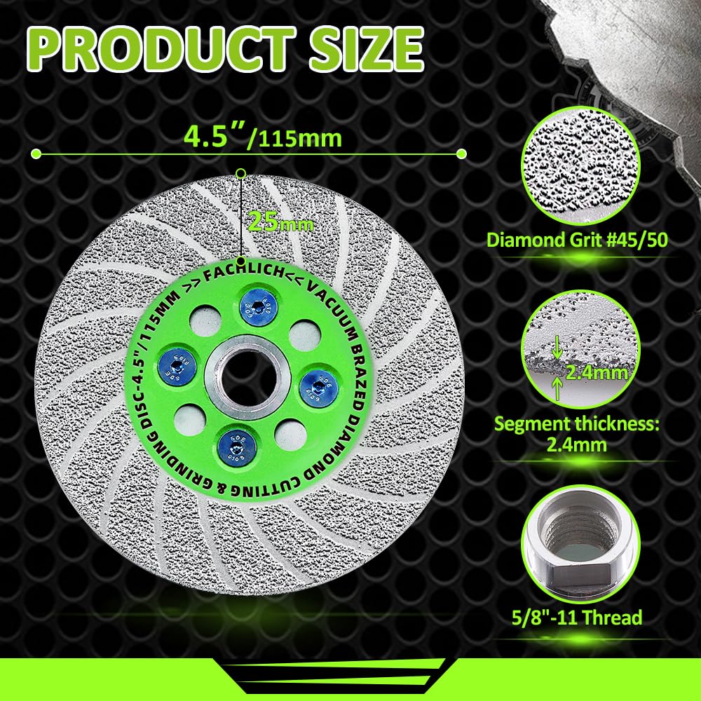 Tile Hole Saw Kit Diamond - (6/8/10/25/35/50/75/127mm Drill Bits+Finger Bit+Chamfer Bit+Adapter+Tile Blade) Diamond Hole Saw Kit for Porcelain Ceramic Marble Brick Granite,5/8"-11 Thread