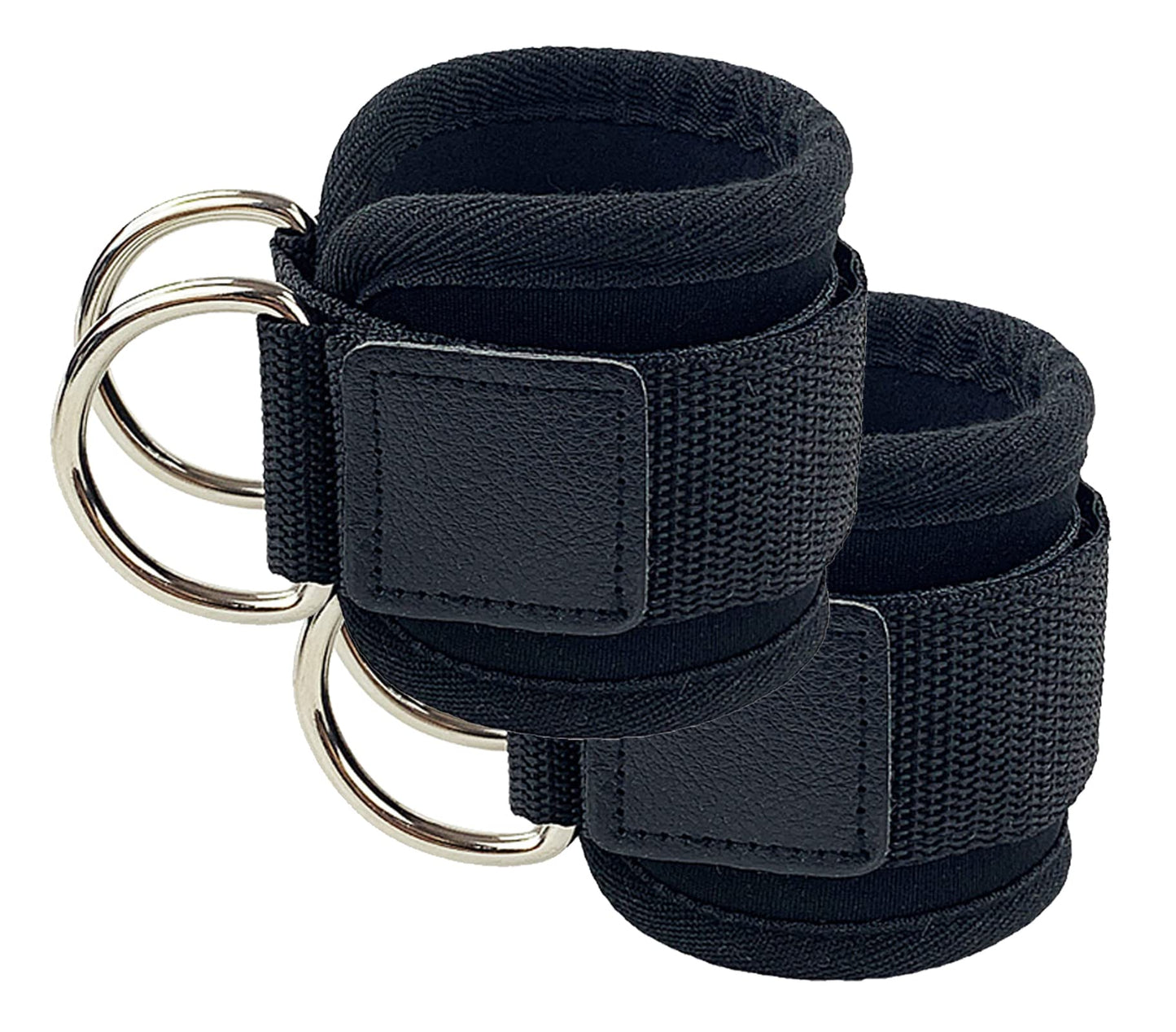 SUJAYU Ankle Strap for Cable Machine, 1 Pair Ankle Bands for Working Out Ankle Cuffs for Cable Machine, Adjustable Cable Kickback Ankle Strap, Gym Accessories for Women (Black)