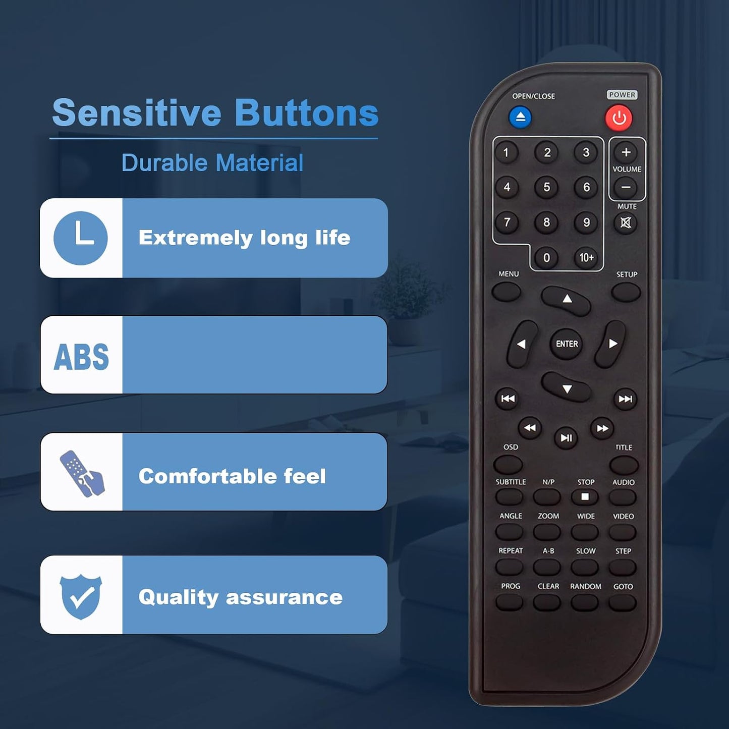 AULCMEET CVD401A CVD512A Replace Remote Controller Compatible with Craig Portable CD DVD Video Player