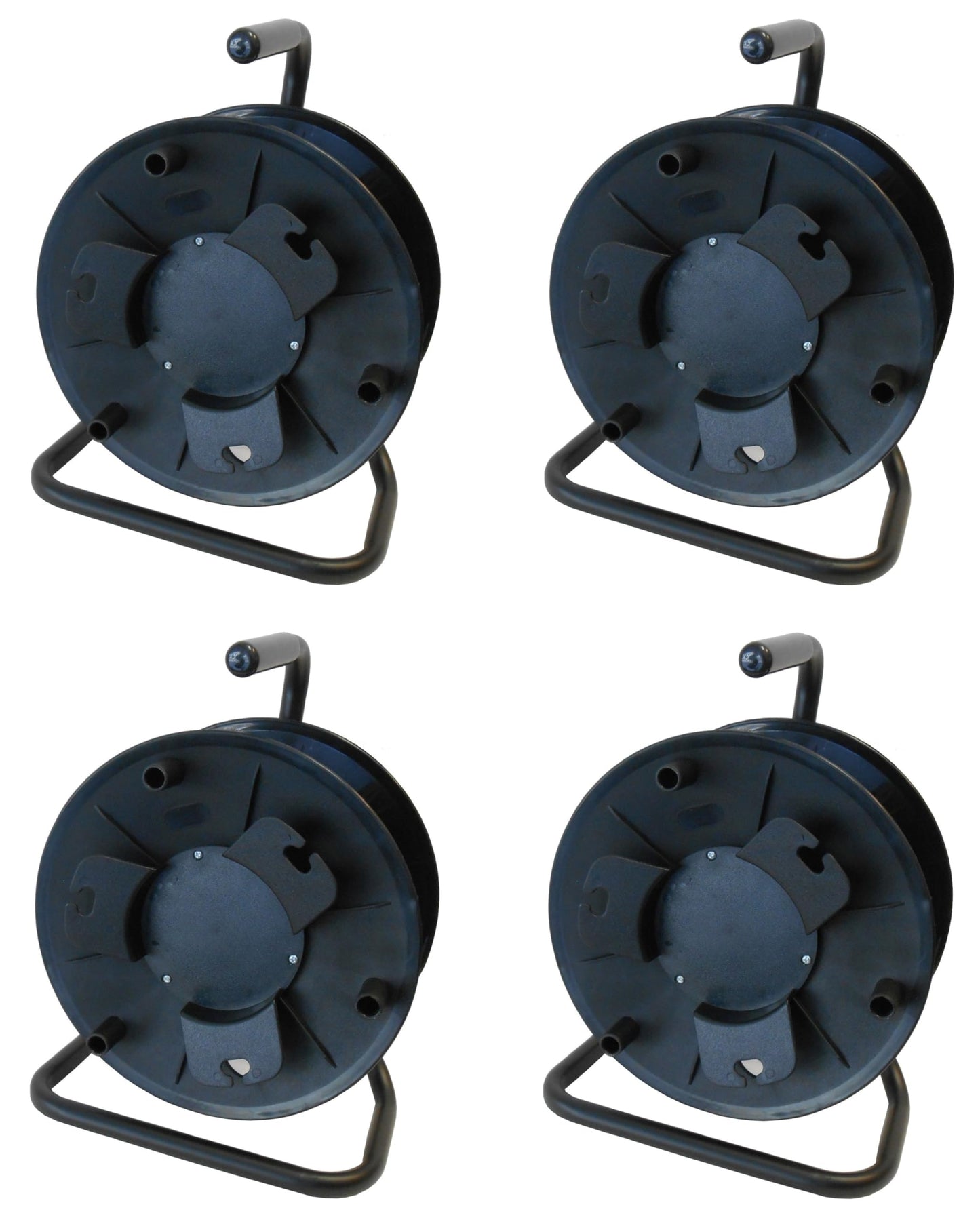 Audio2000'S ADC2716B4 4-Pack Portable Cable Reels/Cord Reels, Capacity of Each Reel: 330 feet of 6mm Cable/Cord