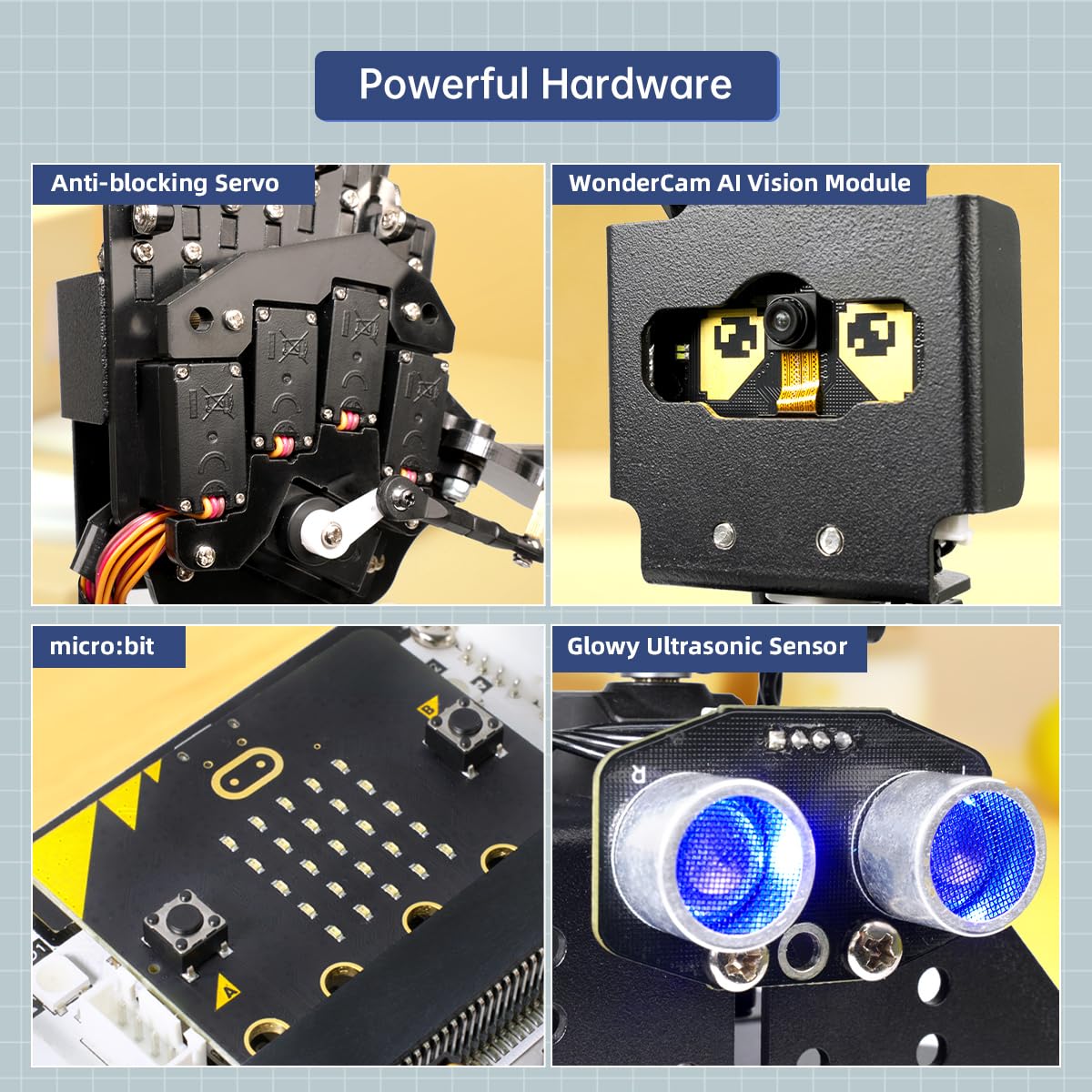 Robot Hand with Micro: bit V2 AI Bionic Robotic Hand Five Fingers Solely Movement Mechanical Arm DIY Smart Robot & Engineering Kits, Science/Coding/Programming Set