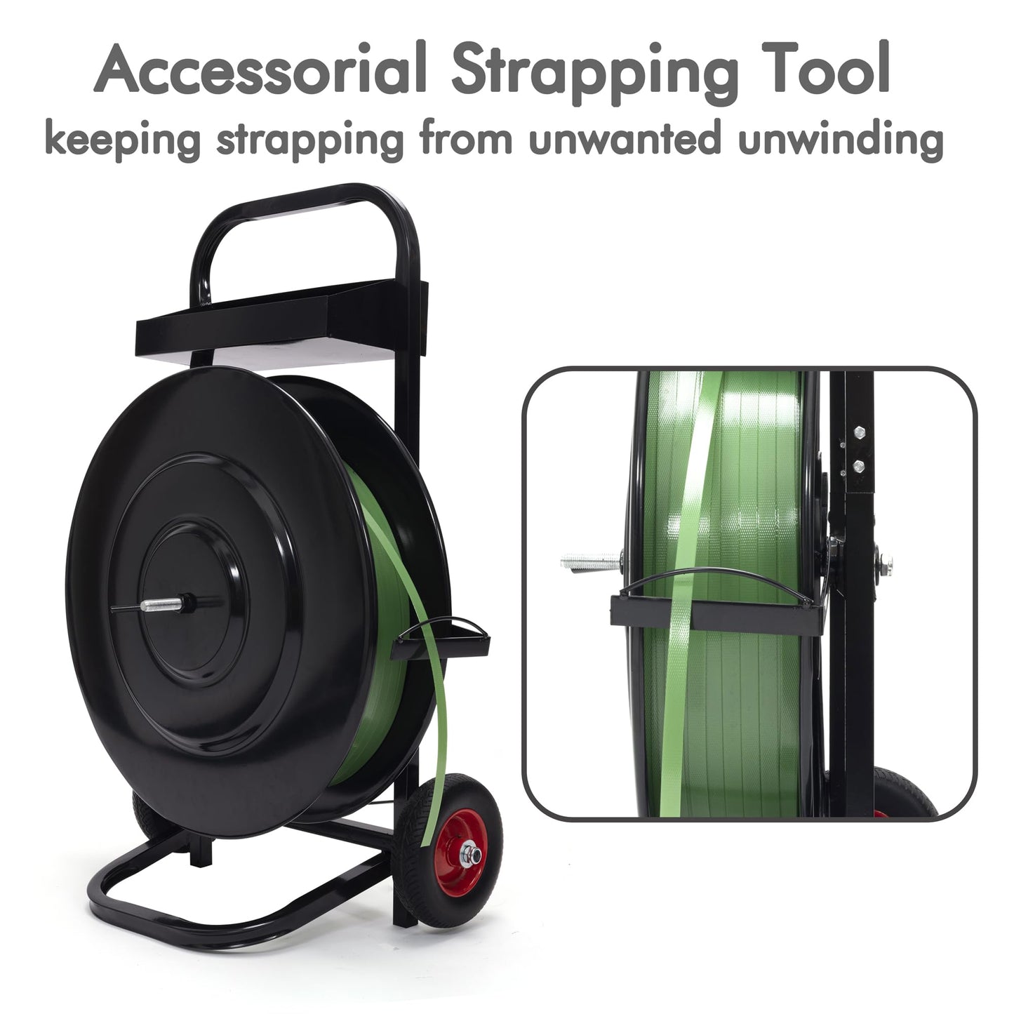 Gresdent Strapping Deluxe Steel/Plastic Heavy Duty Strapping Dispenser for Poly and Steel Strapping