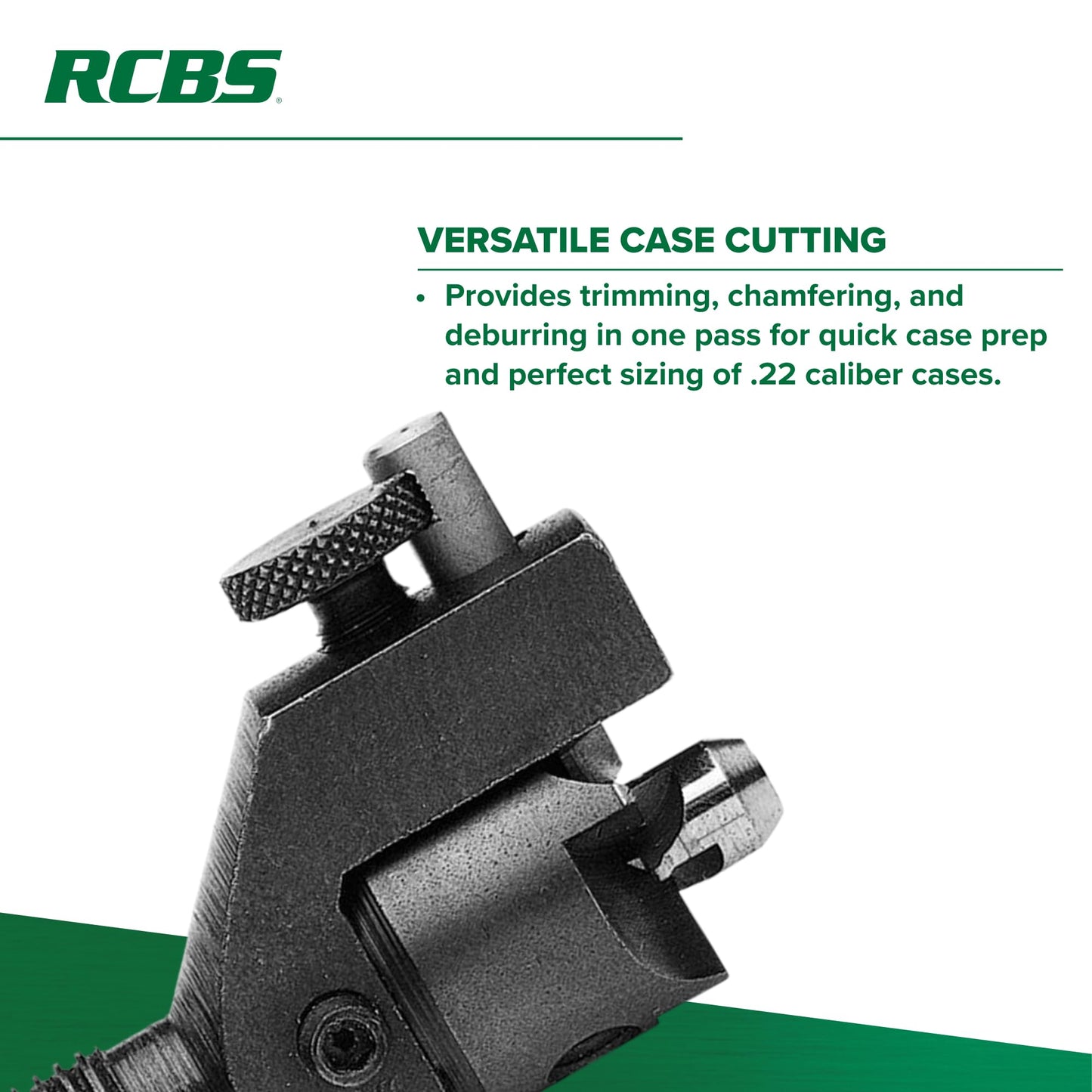 RCBS Trim Pro 3-Way Cutter .22 Cal, Case Trimmer with Chamfering and Deburring for .22 Caliber Cases
