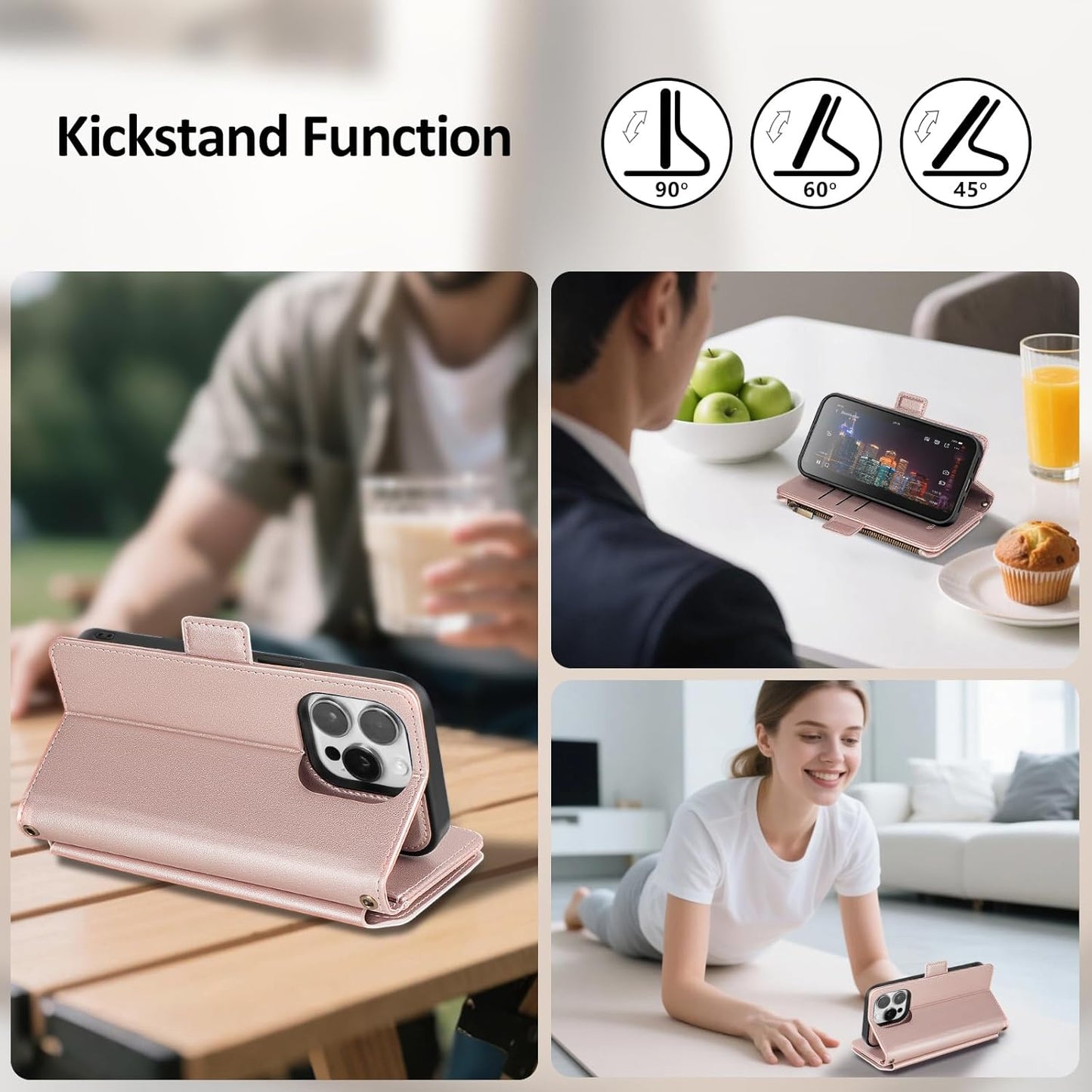 Antsturdy 2 1 12 6.1"/12 Compatible with Magsafe Magnetic in Detachable iPhone Pro Wallet Case with Credit Card Holder