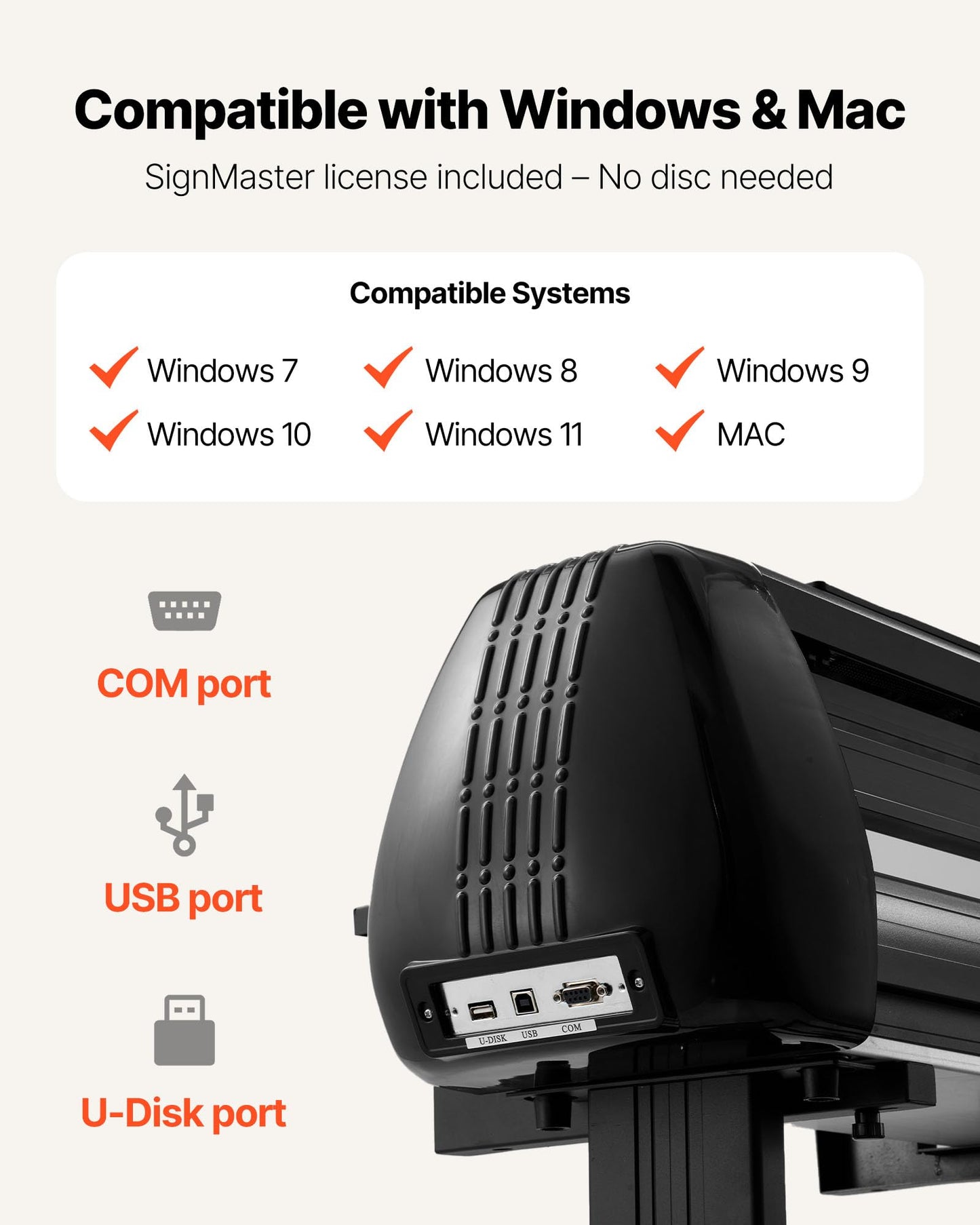VEVOR Vinyl Cutter Machine, 34 inch Max Feed Width, Dual Blades, Adjustable Force and Speed, LED Display, Vinyl Plotter Cutter Printer Bundle with Sticker Sheets, Transfer Film, Signmaster Software