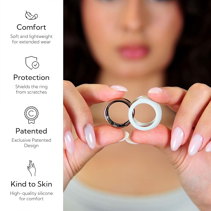 Rinfit Smart Ring Protector - Silicone Ring Enhancer for Active Lifestyle and Gym - StyleFit U.S. Design Patent - Stone, Size 10