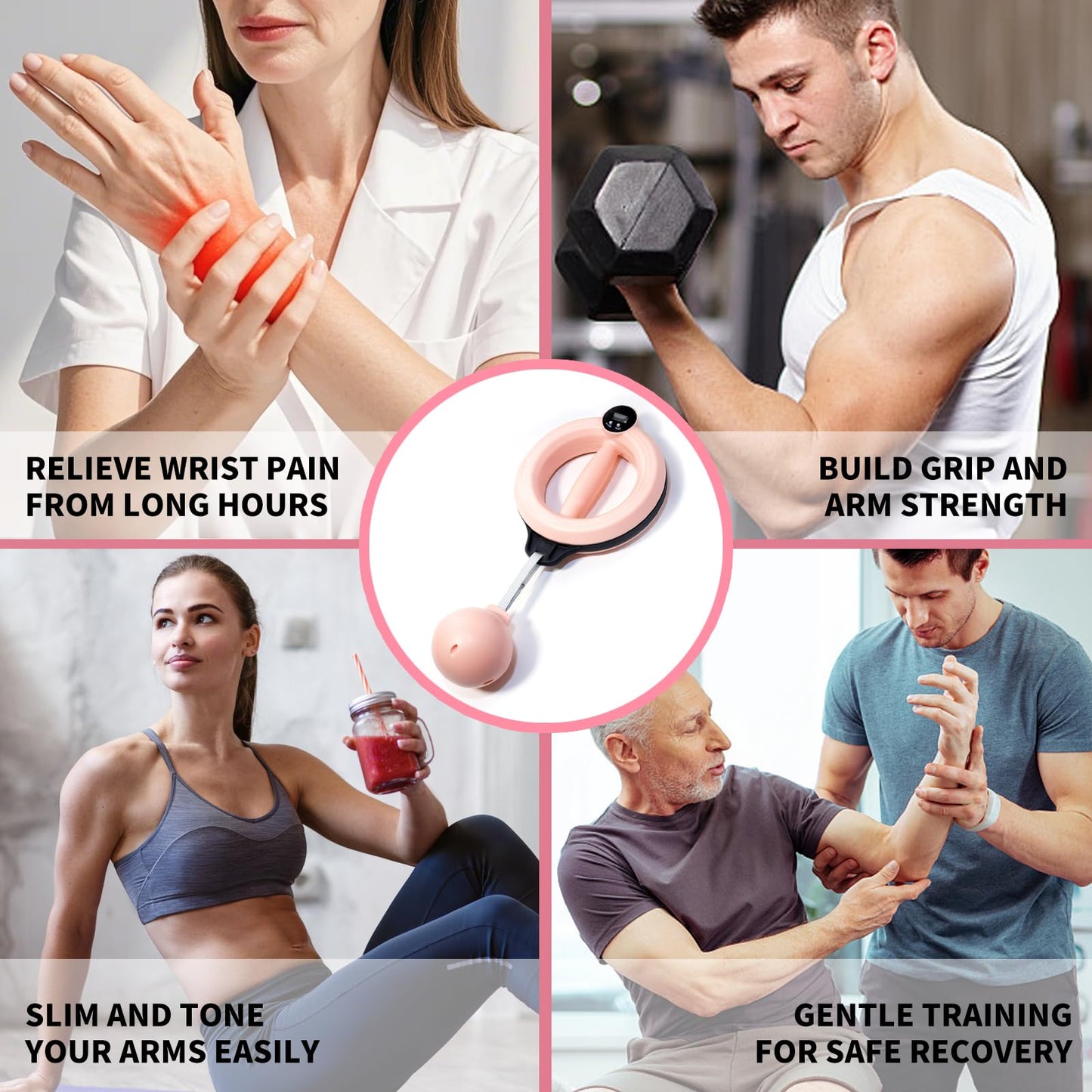 360° Rotating Wrist & Forearm Trainer for Women & Men .Arm, Wrist,Shoulder & Chest Workout Equipment for Home Gym,Upper Body Strength Training & Fitness Exercise