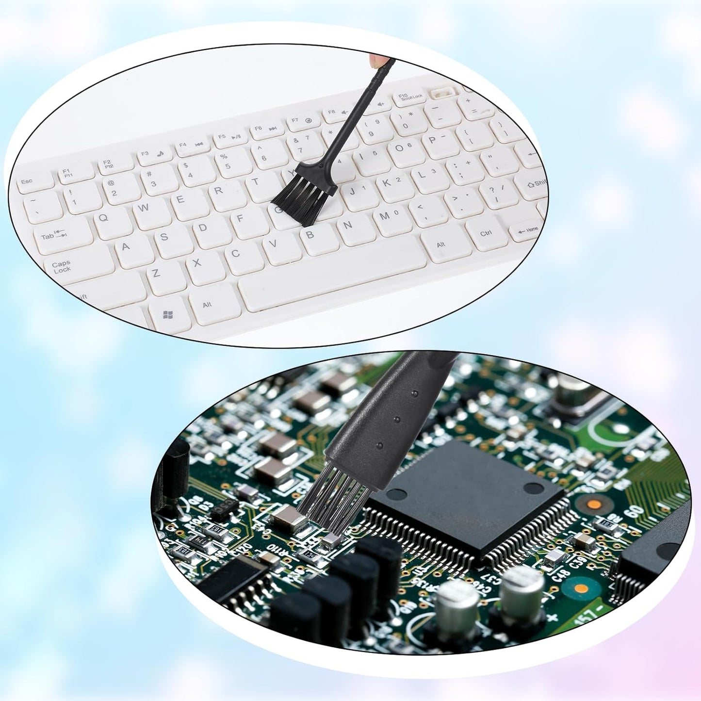 FdcLixuvol 10 Keyboard Brush, Pcs Mini Anti Static Brush Keyboard Cleaning Brushes Kit Nylon Dust Cleaning Brushes