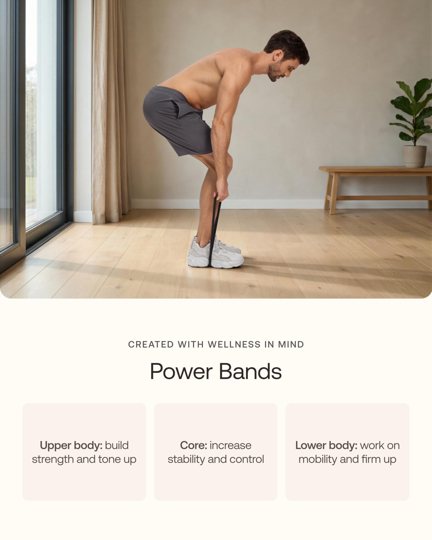 BetterMe Power Bands - Heavy Duty Resistance Bands for Working Out - Long Loop Resistance Bands for Strength Training, Pull Up Assistance, Mobility & Stretching